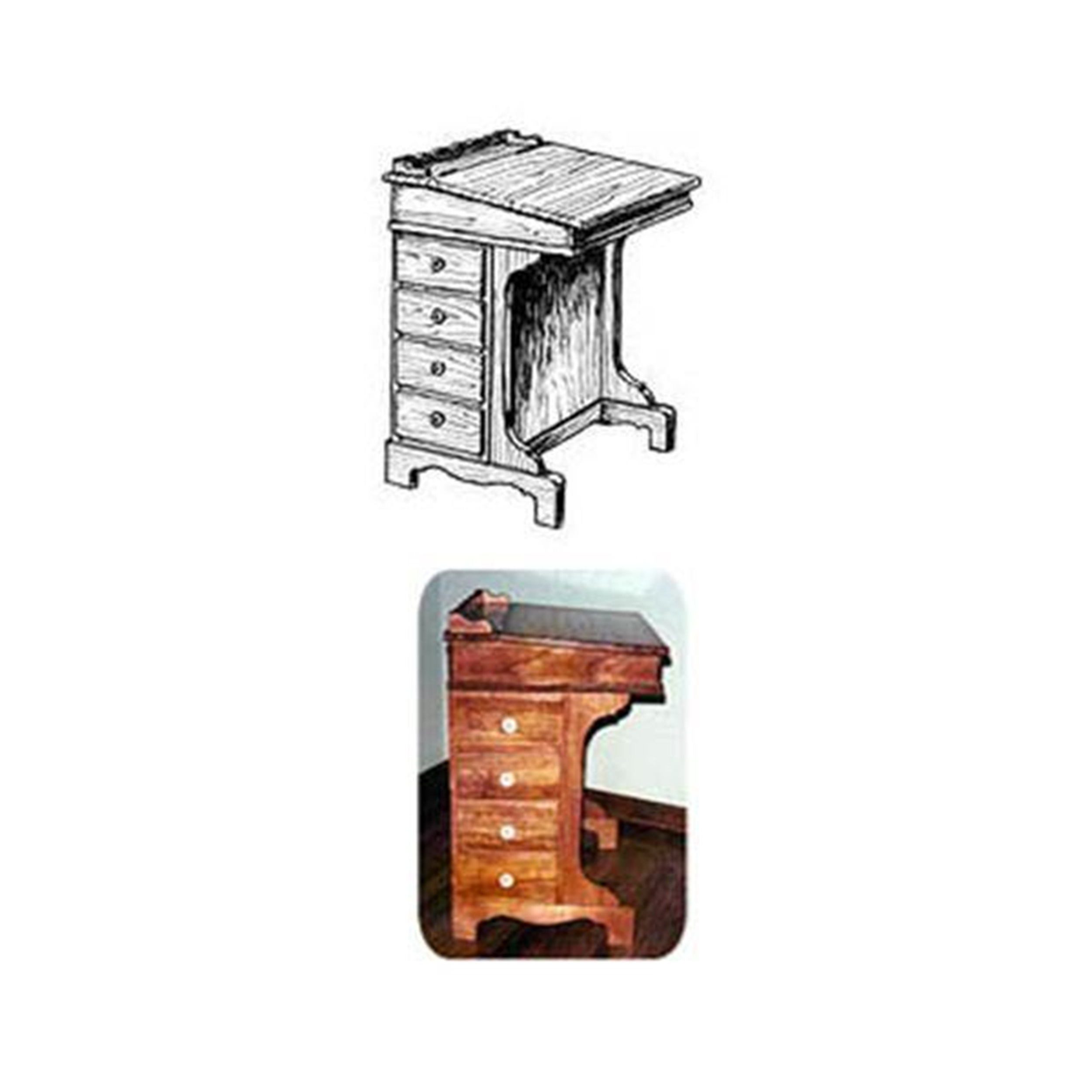 Woodworking Project Paper Plan To Build Captain's Writing Desk
