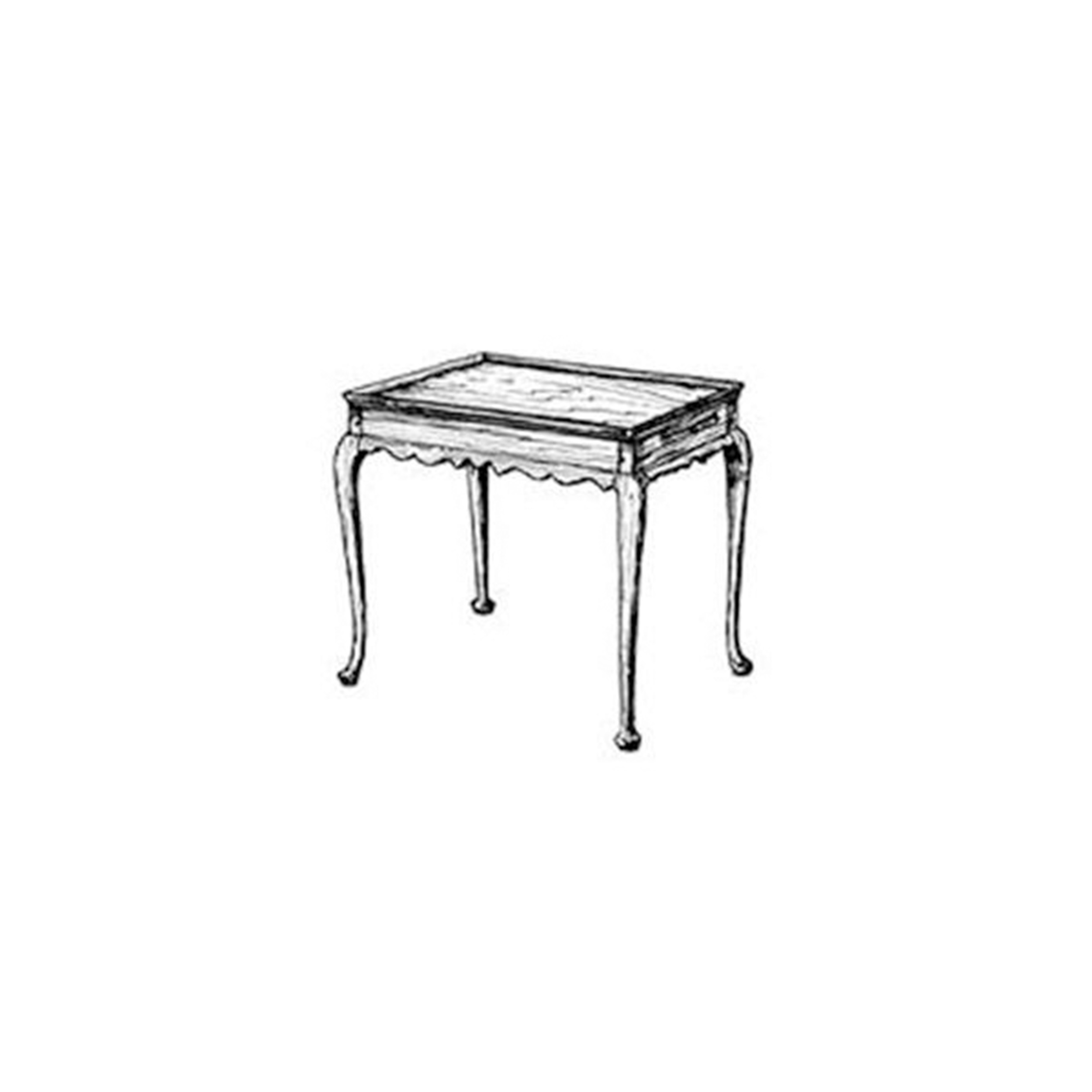 product: Woodcraft Woodworking Project Paper Plan to Build Queen Anne Tea Table shown