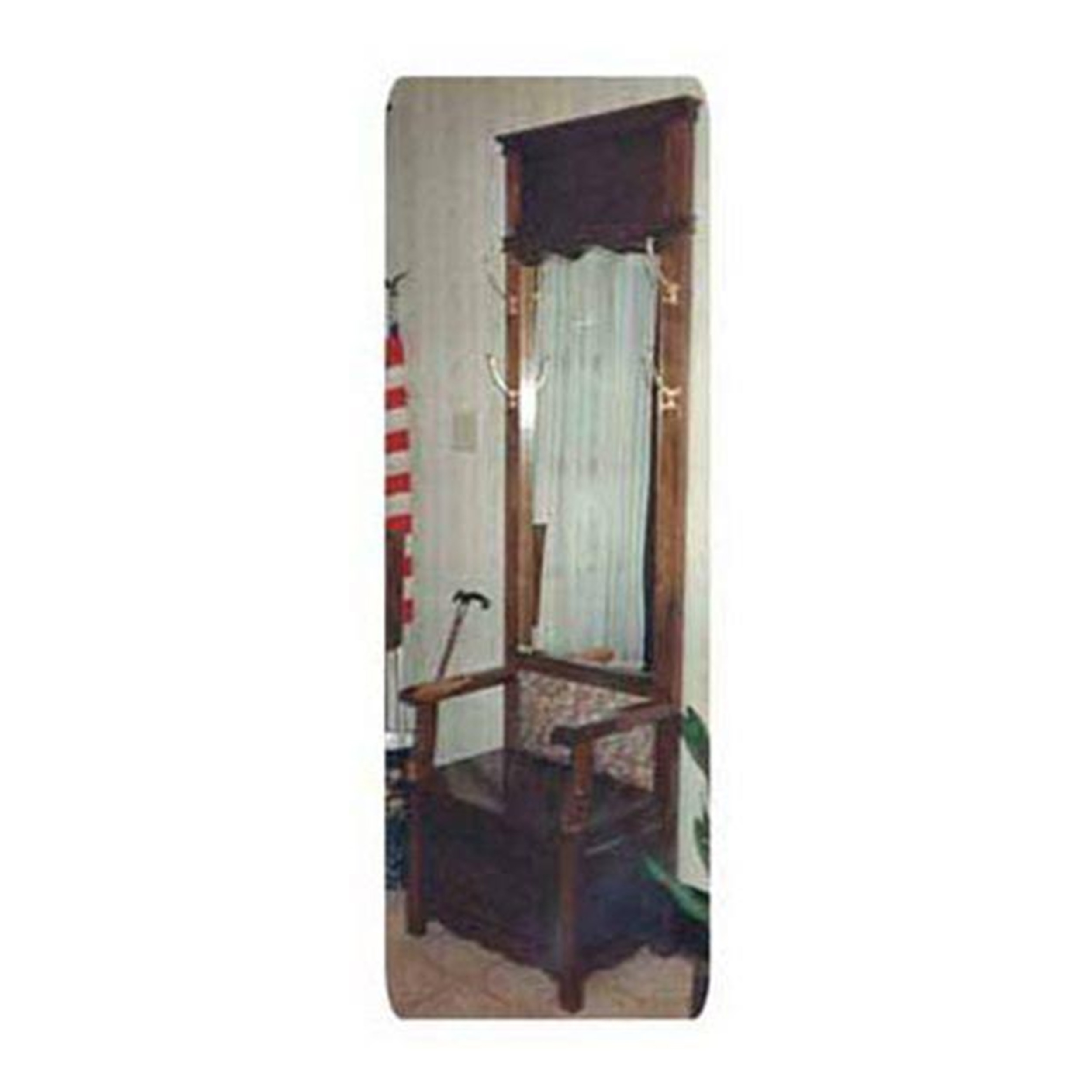 product: Woodcraft Woodworking Project Paper Plan to Build Mirrored Hall Tree shown