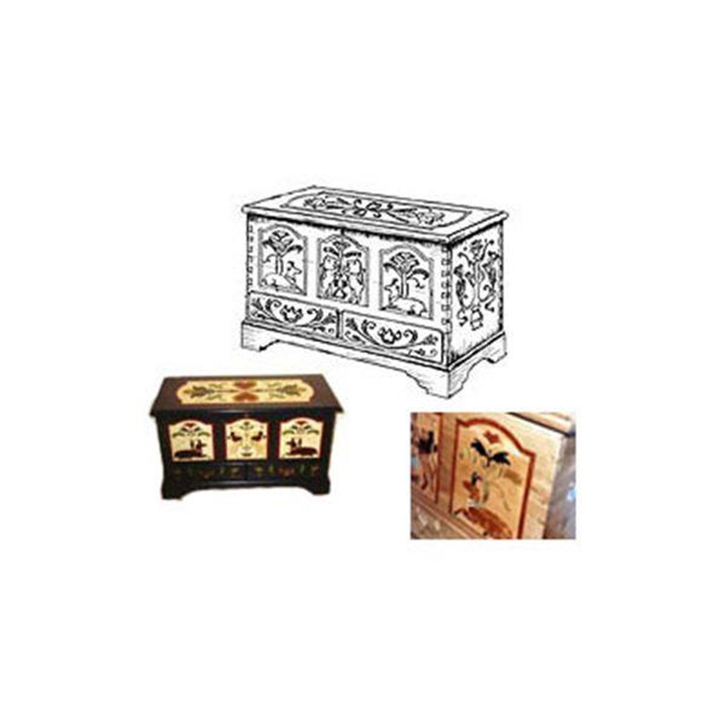 product: Woodcraft Woodworking Project Paper Plan to Build PA Dowery Chest shown