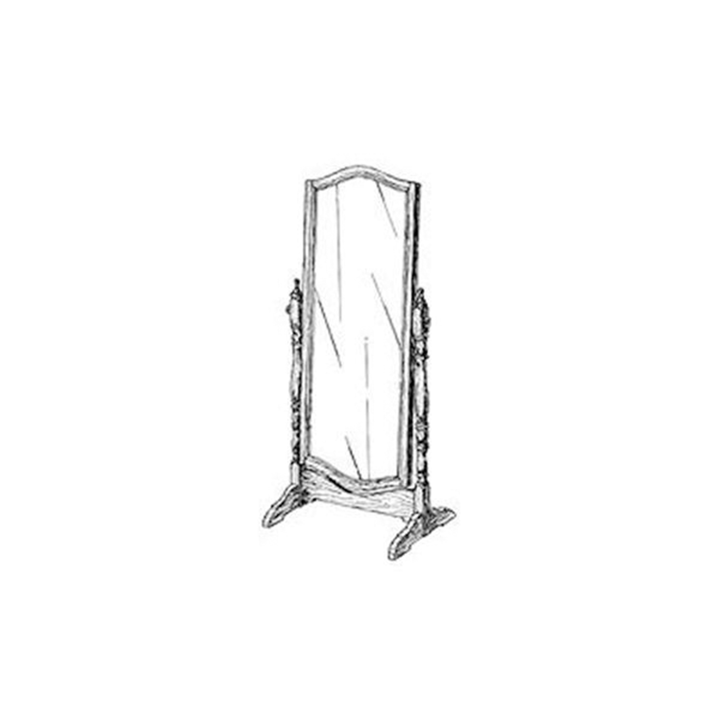product: Woodcraft Woodworking Project Paper Plan to Build Cheval Mirror shown