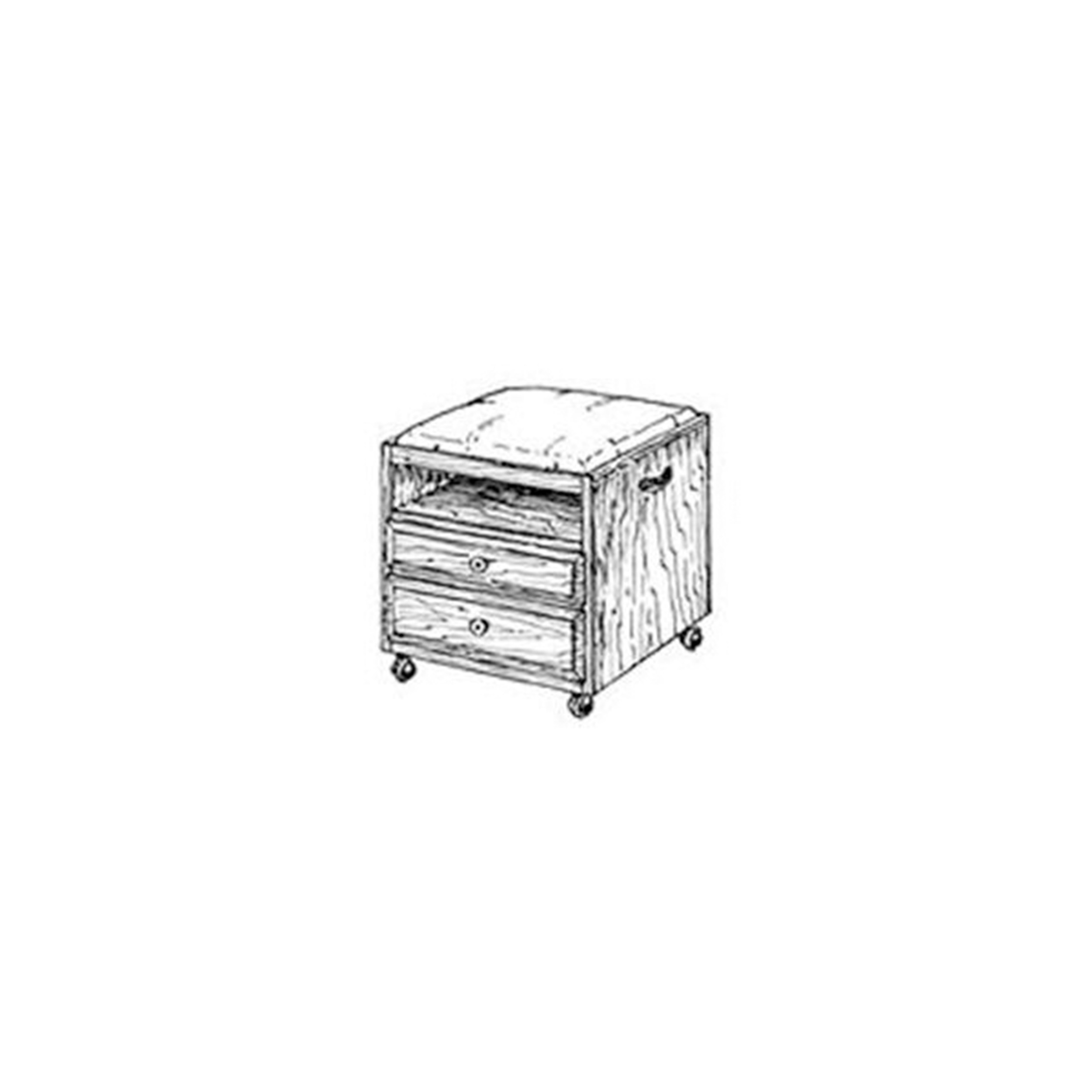 product: Woodcraft Woodworking Project Paper Plan to Build Rolling Sewing Box shown