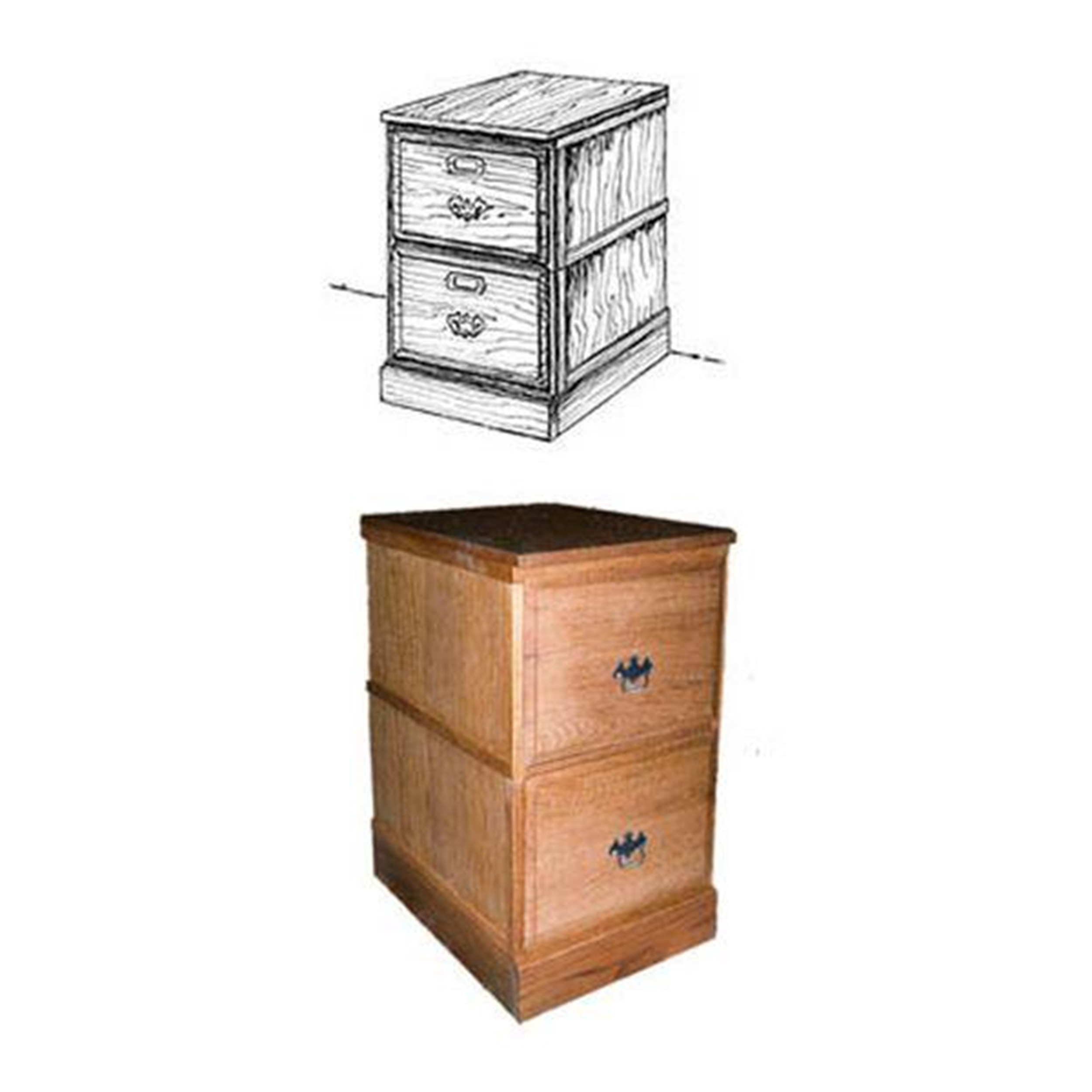 product: Woodcraft Woodworking Project Paper Plan to Build Stackable Filing Cabinet shown