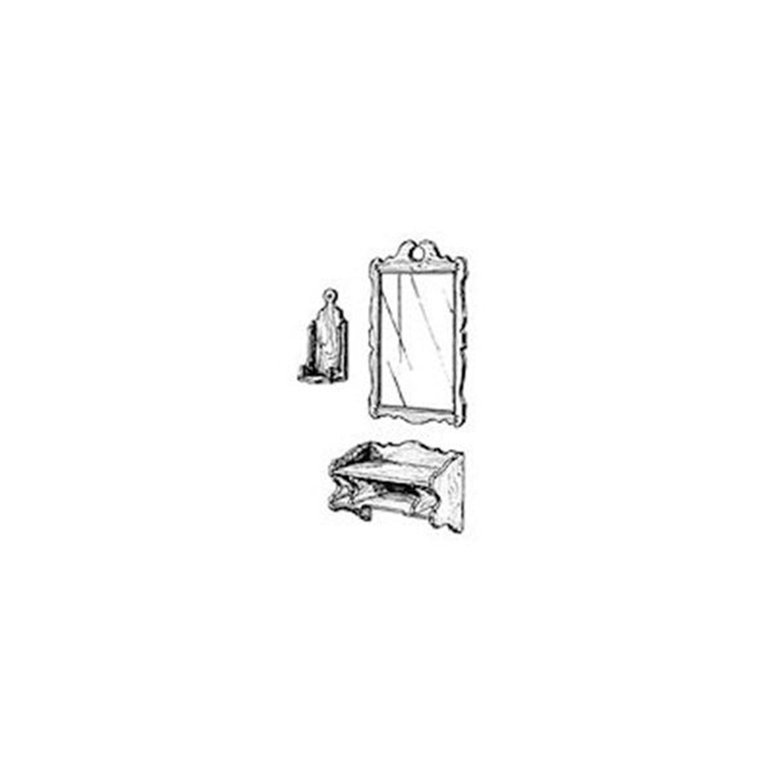 product: Woodcraft Woodworking Project Paper Plan to Build Mirror, Candle Shelf, Organizer shown