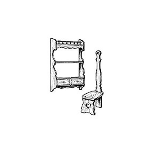 product: Woodcraft Woodworking Project Paper Plan to Build Shaker Stool, Hanging Hutch shown