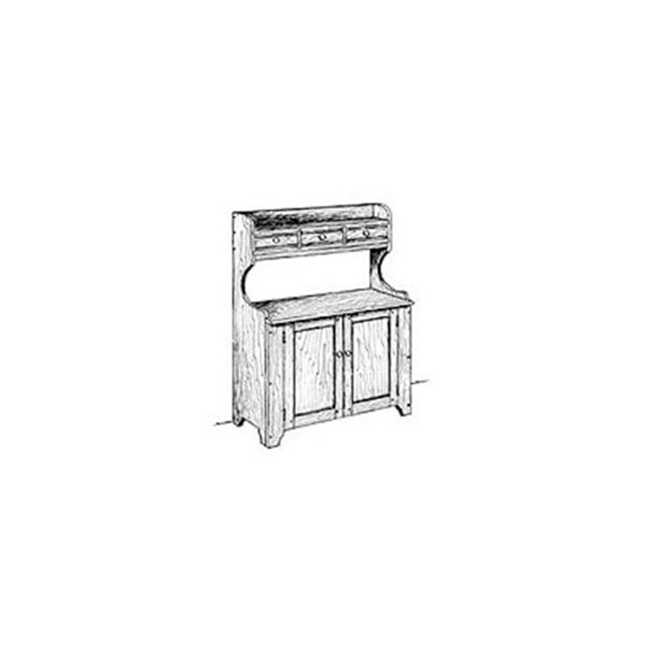 product: Woodcraft Woodworking Project Paper Plan to Build Shaker Utility Cupboard shown