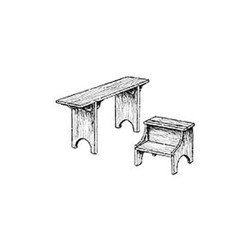product: Woodcraft Woodworking Project Paper Plan to Build Shaker Bench and Step shown