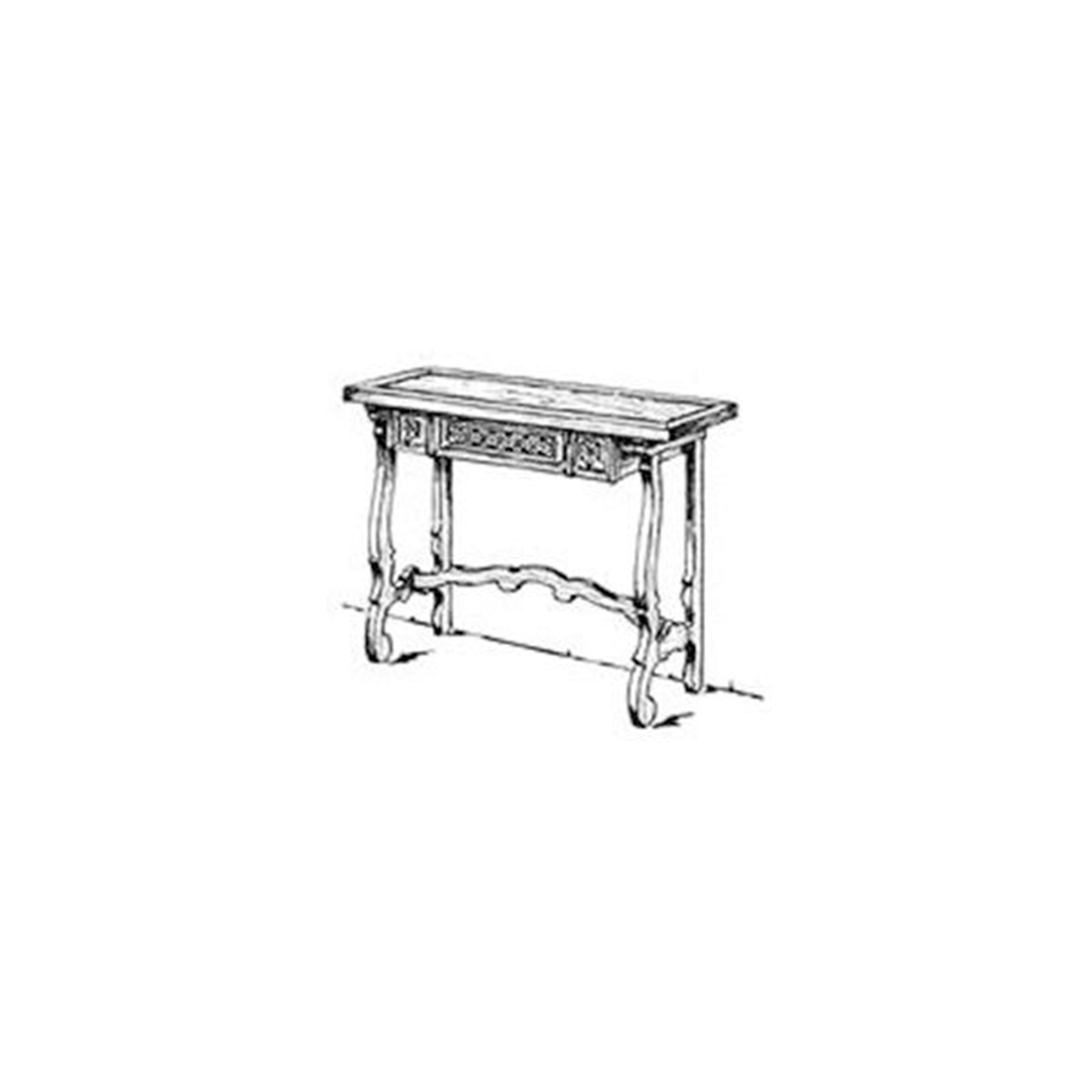 product: Woodcraft Woodworking Project Paper Plan to Build Spanish Hall Sofa Table shown