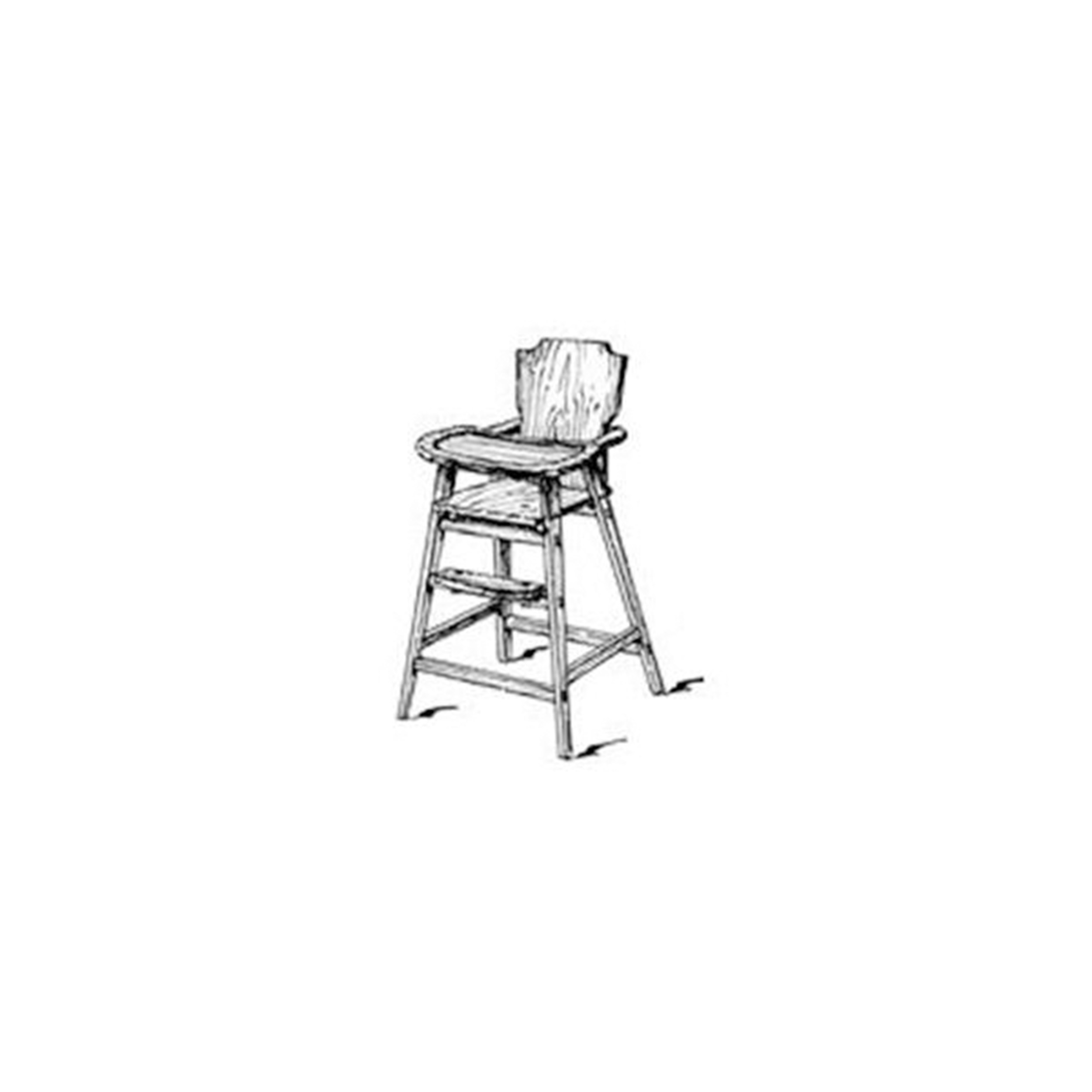 Woodworking Project Paper Plan To Build 60's Era High Chair
