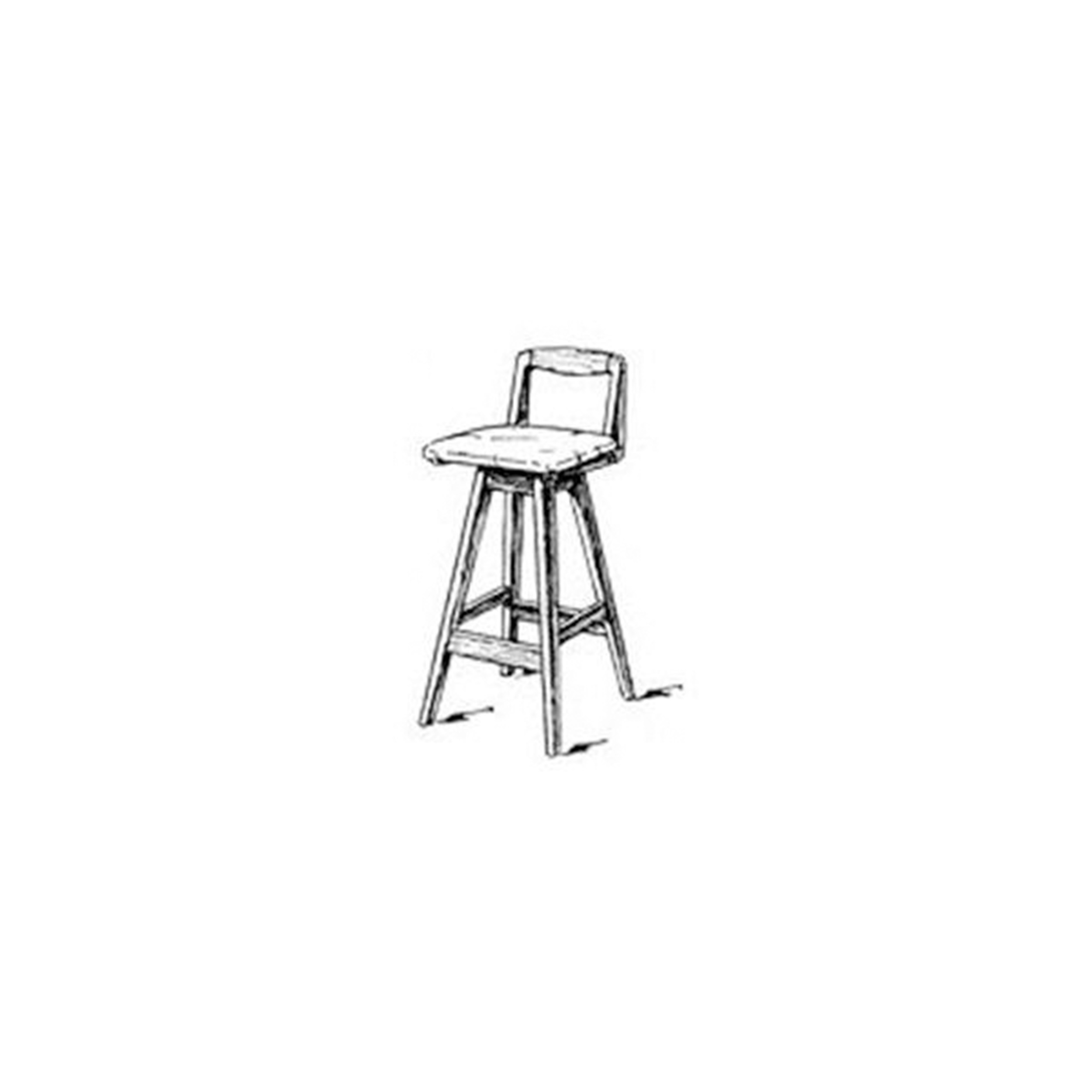 product: Woodcraft Woodworking Project Paper Plan to Build Swivel Bar Stool with Back shown