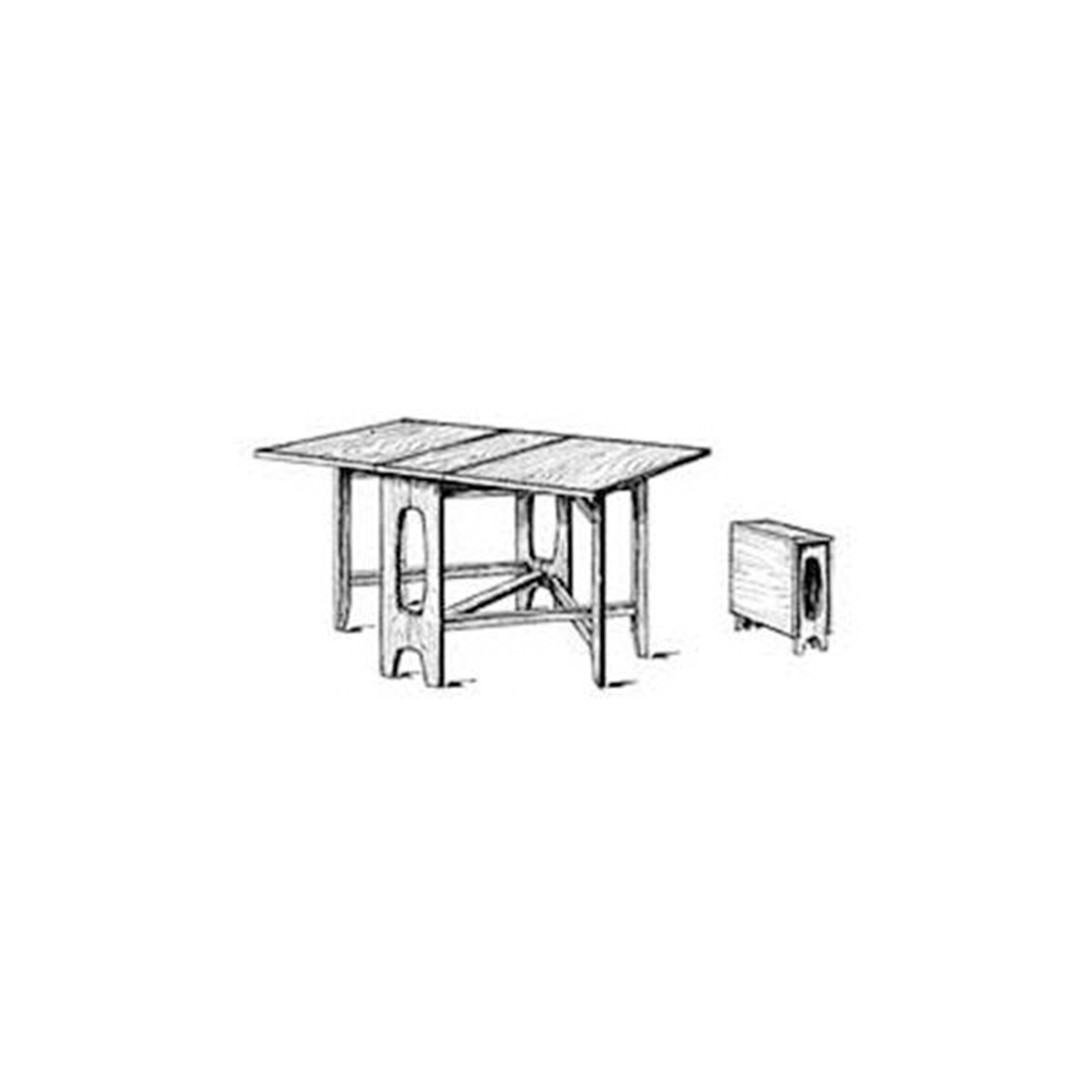 product: Woodcraft Woodworking Project Paper Plan to Build Collapsible Table shown