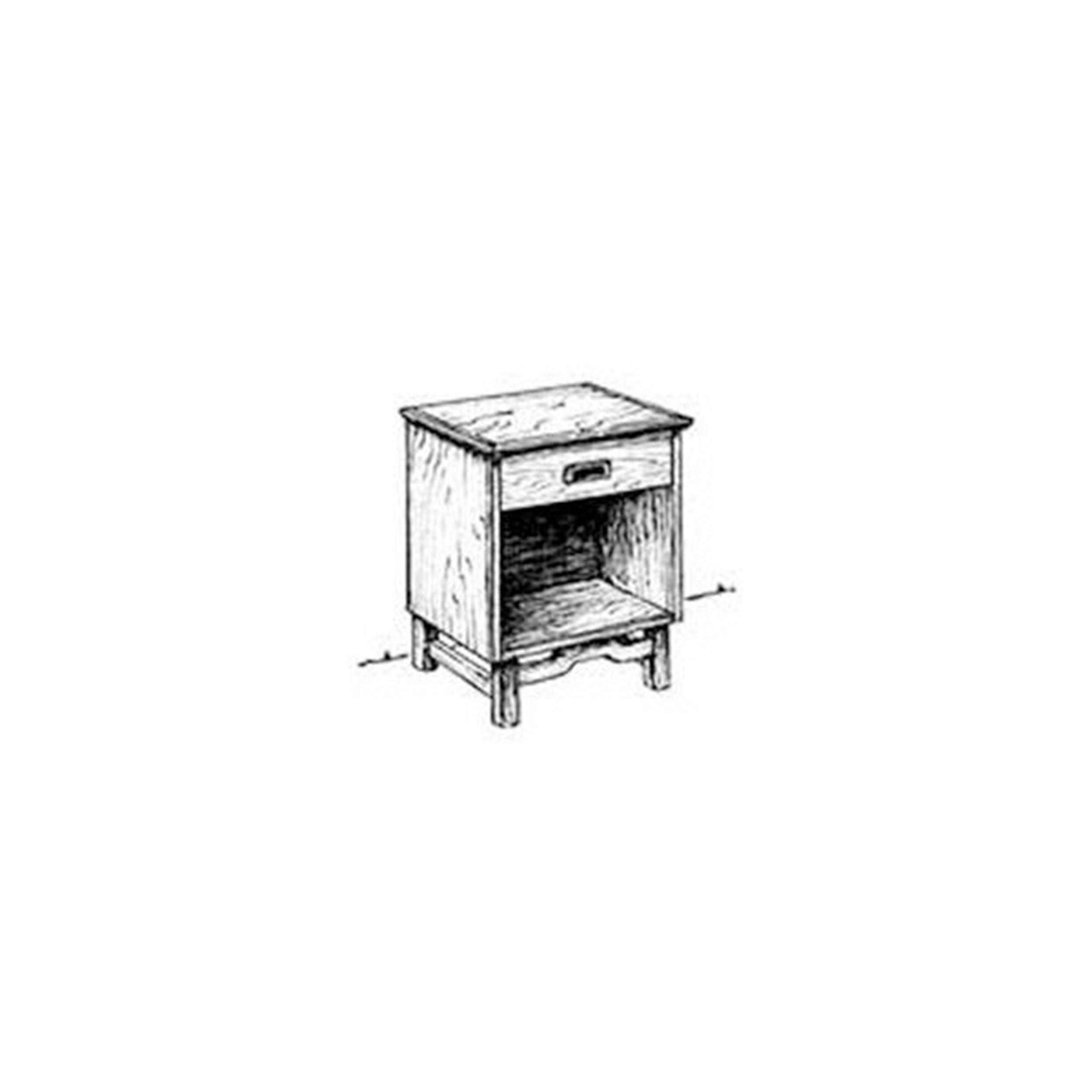 product: Woodcraft Woodworking Project Paper Plan to Build Simple Nightstand shown