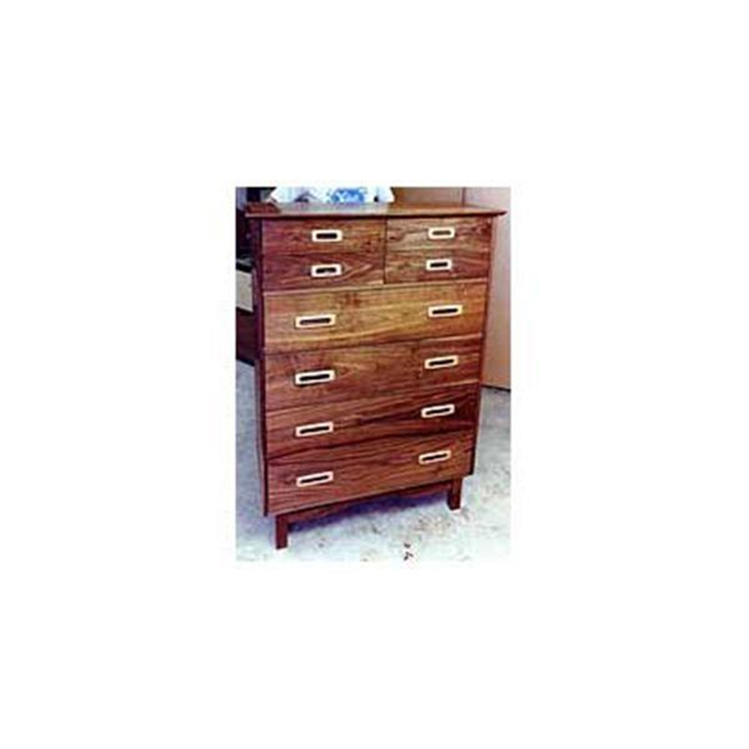 product: Woodcraft Woodworking Project Paper Plan to Build Retro Chest of Drawers shown