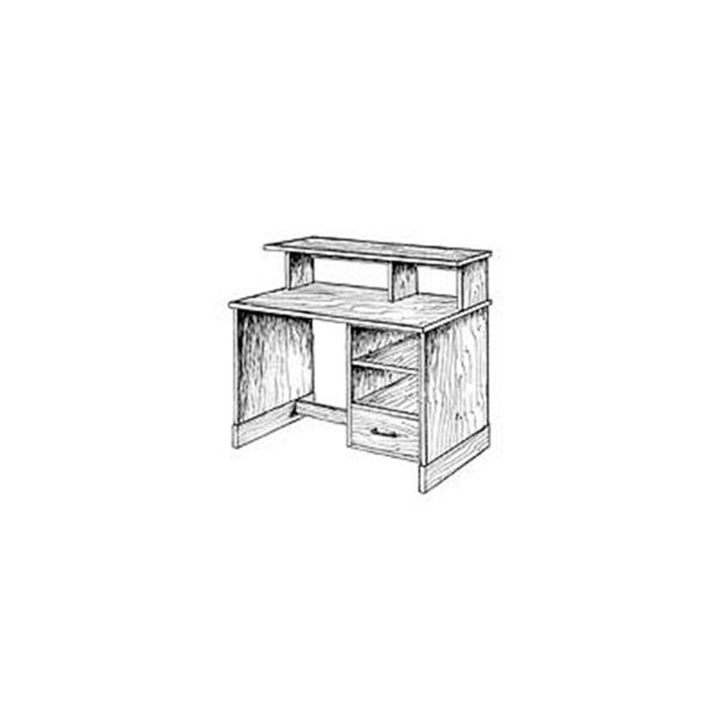 product: Woodcraft Woodworking Project Paper Plan to Build Computer / Office Desk shown