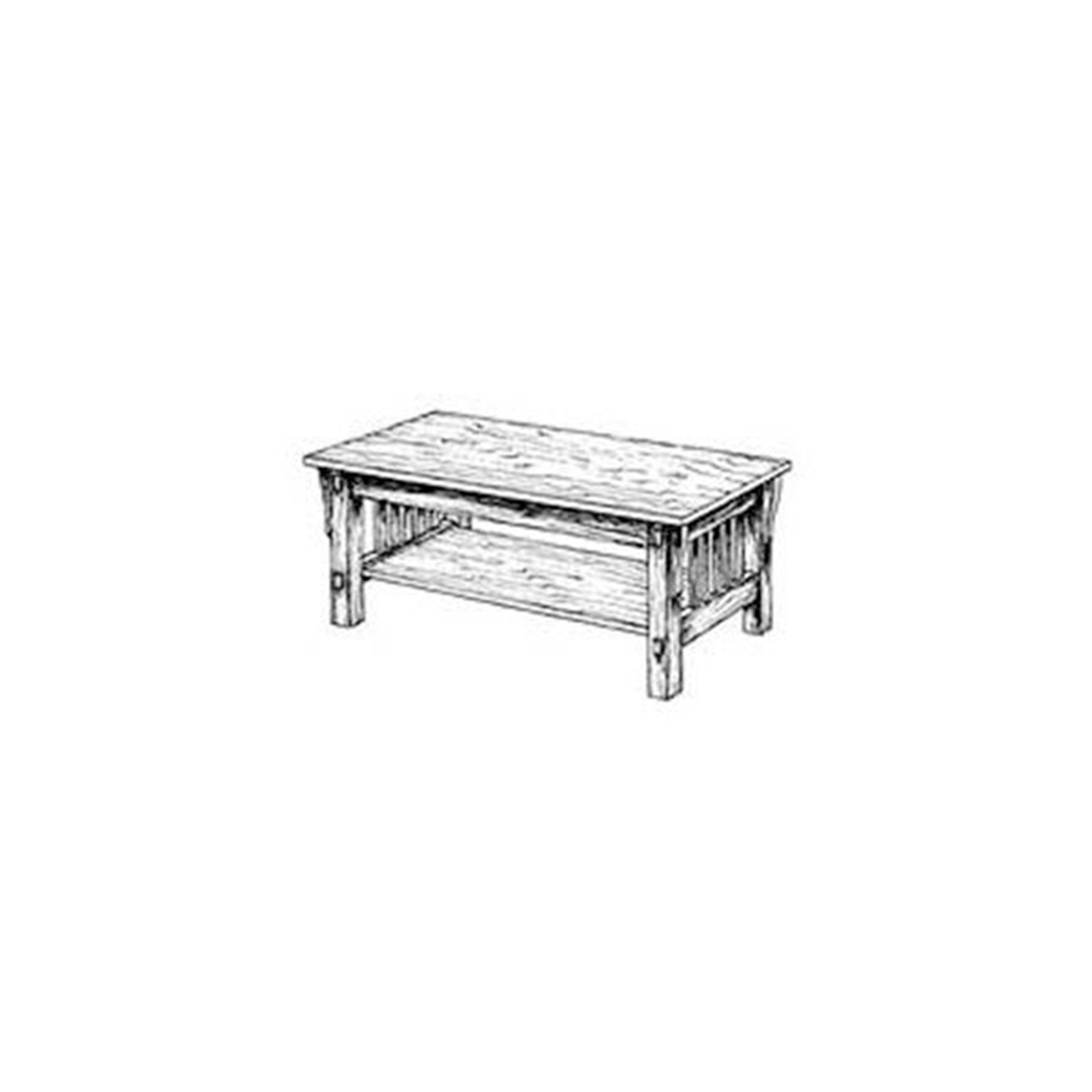 product: Woodcraft Woodworking Project Paper Plan to Build Mission Coffee Table shown