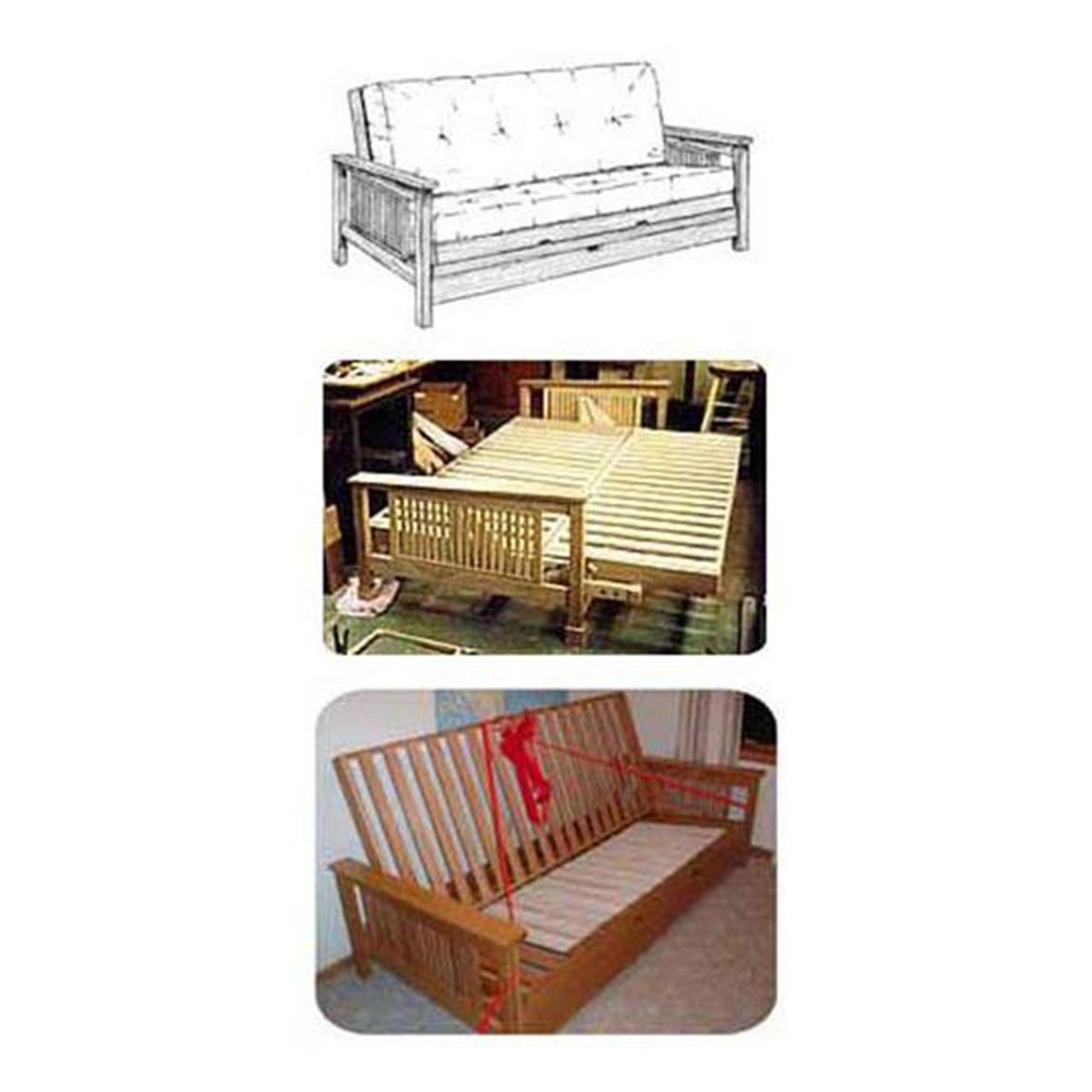 Woodworking Project Paper Plan To Build Mission Couch/futon