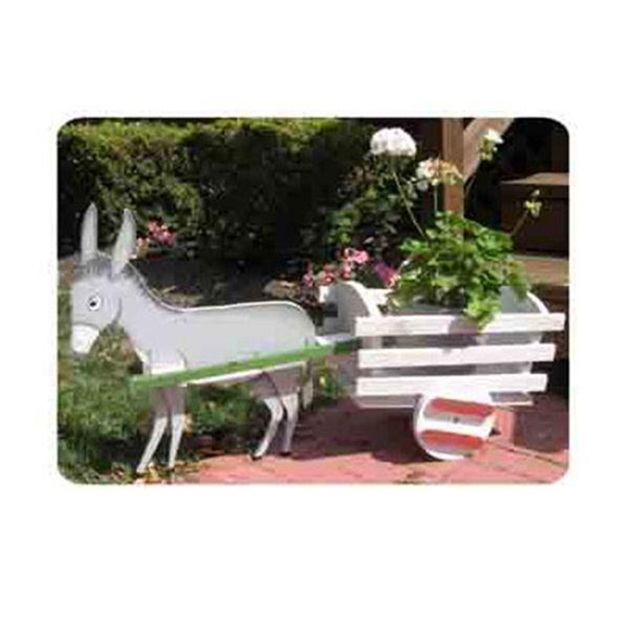 product: Woodcraft Woodworking Project Paper Plan to Build Donkey Cart Planter shown