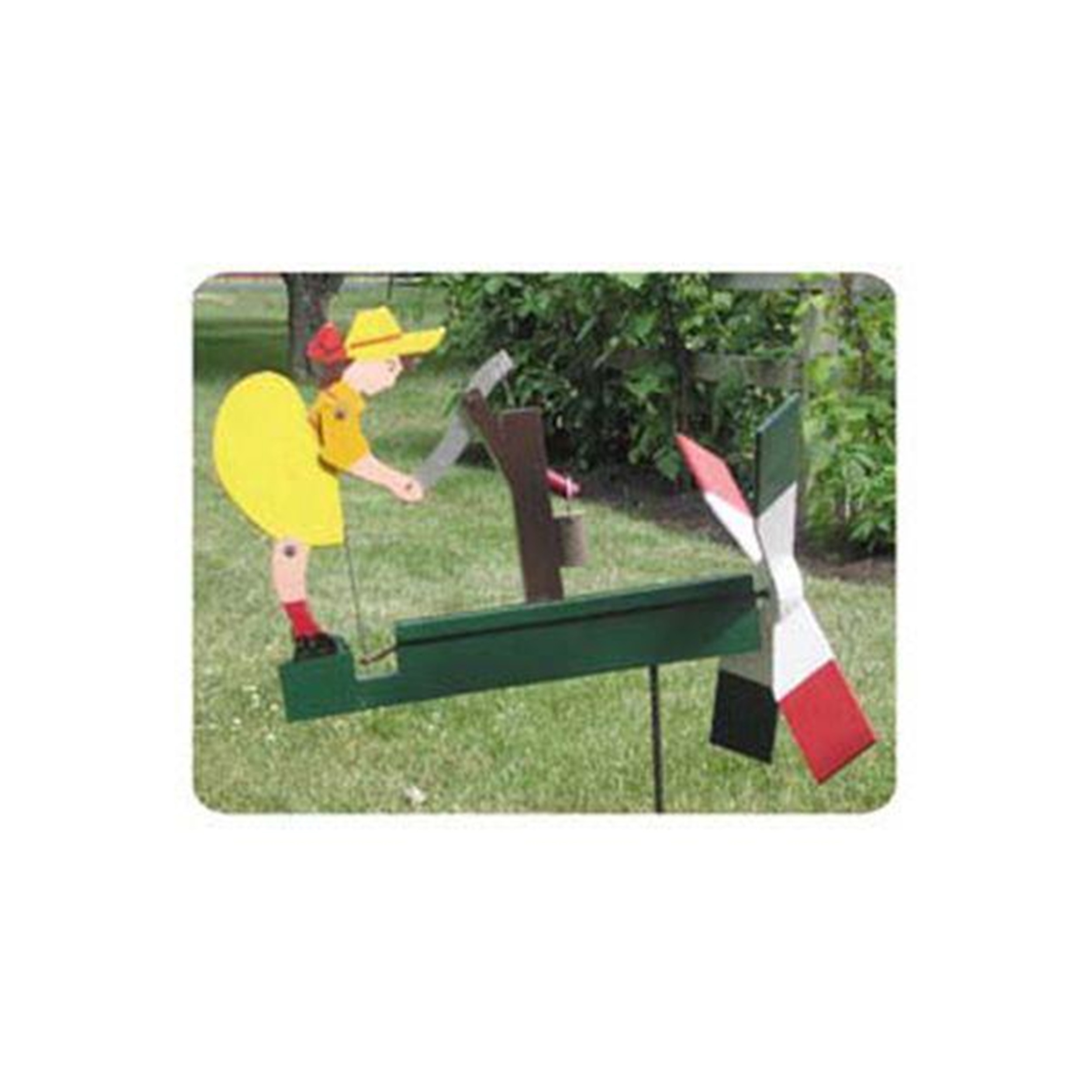 product: Woodcraft Woodworking Project Paper Plan to Build Waterpump Girl Whirligig shown