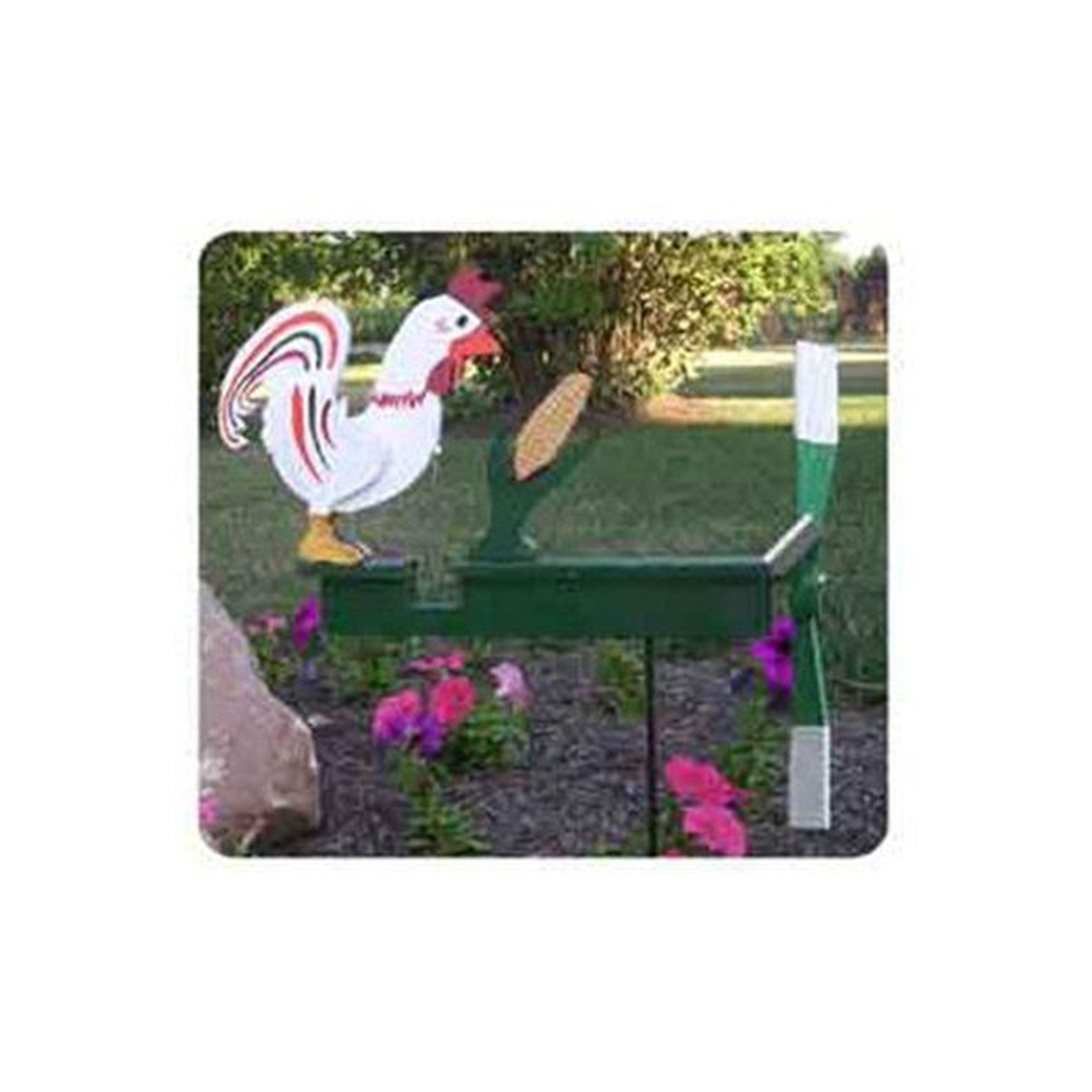 product: Woodcraft Woodworking Project Paper Plan to Build Chicken Pecking Corn Whirligig shown