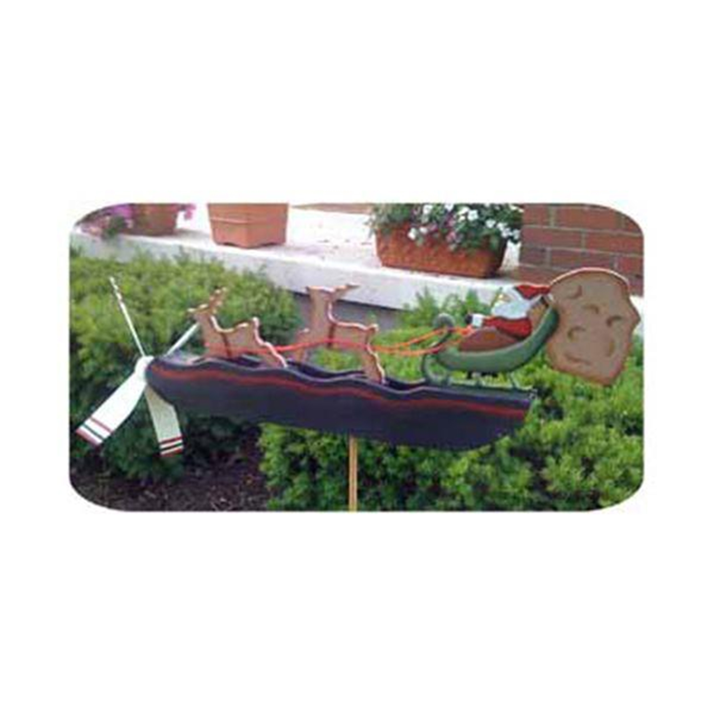 product: Woodcraft Woodworking Project Paper Plan to Build Christmas Santa Whirligig shown