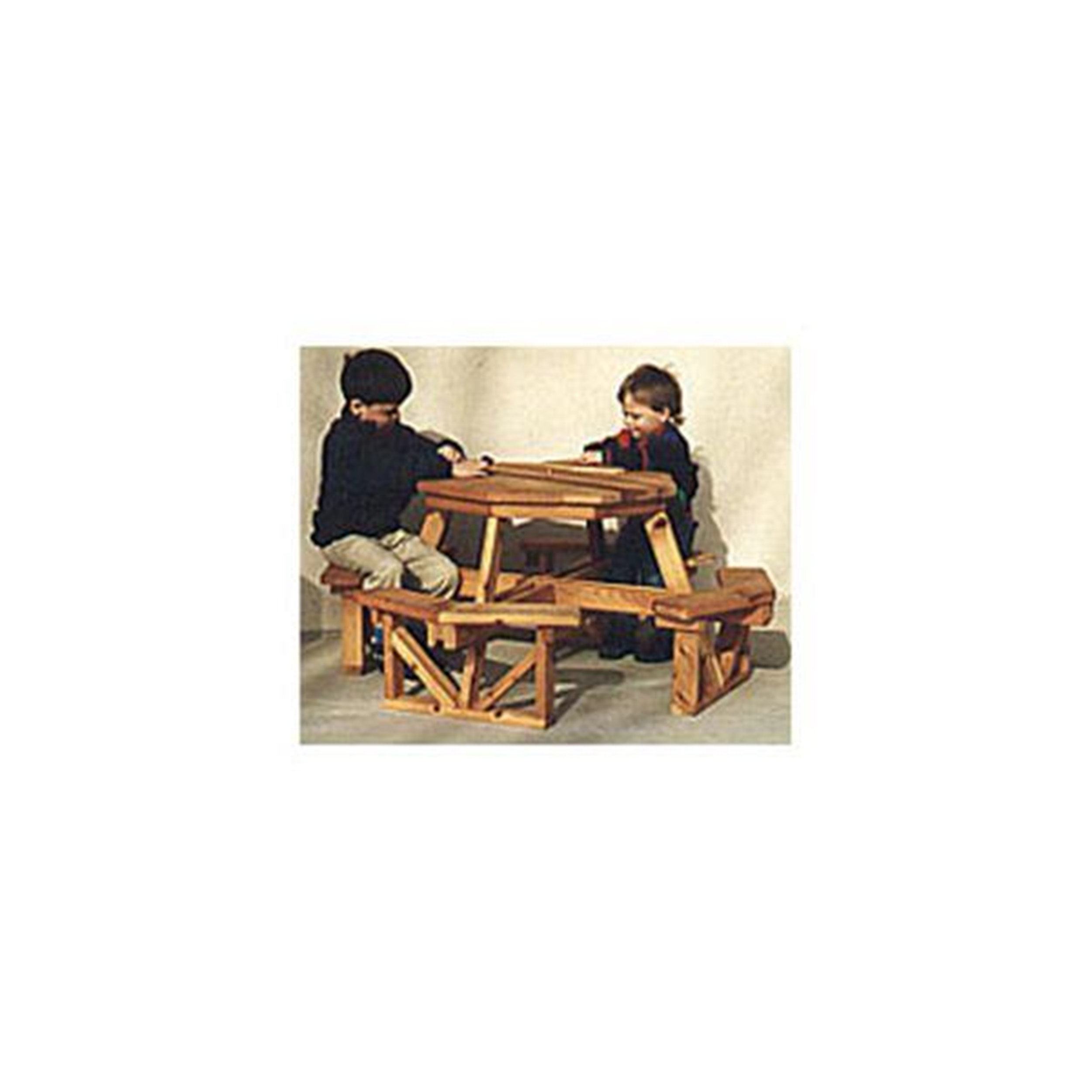 product: Woodcraft Woodworking Project Paper Plan to Build Child's Octagon Picnic Table shown