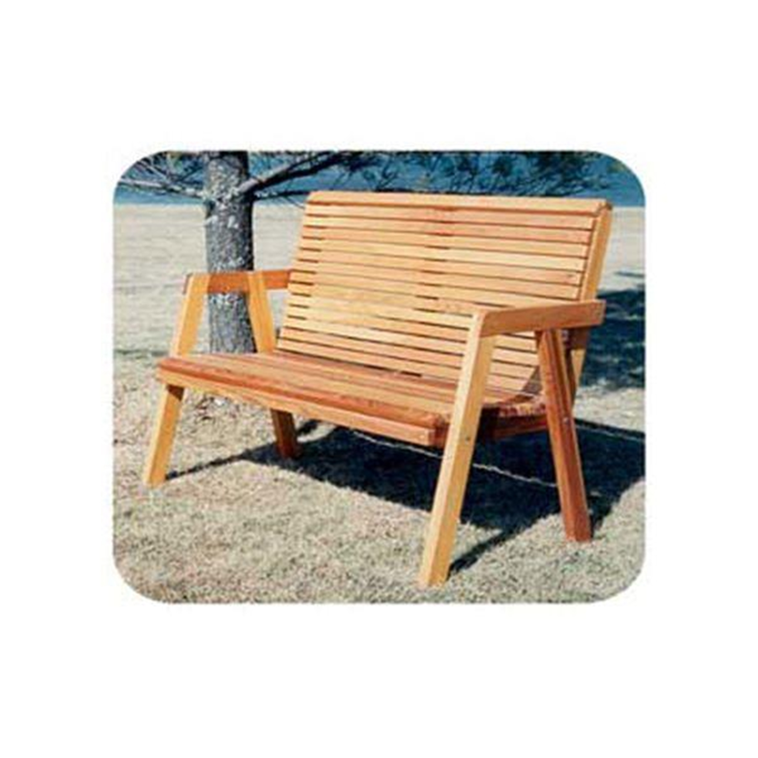 product: Woodcraft Woodworking Project Paper Plan to Build Simple Patio Bench shown