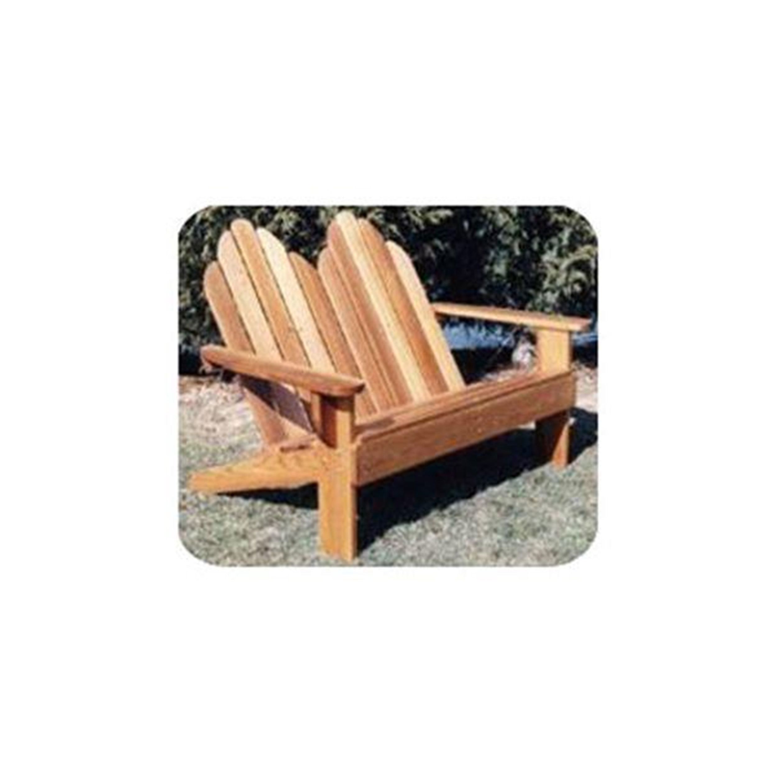 product: Woodcraft Woodworking Project Paper Plan to Build Classic Adirondack Loveseat shown