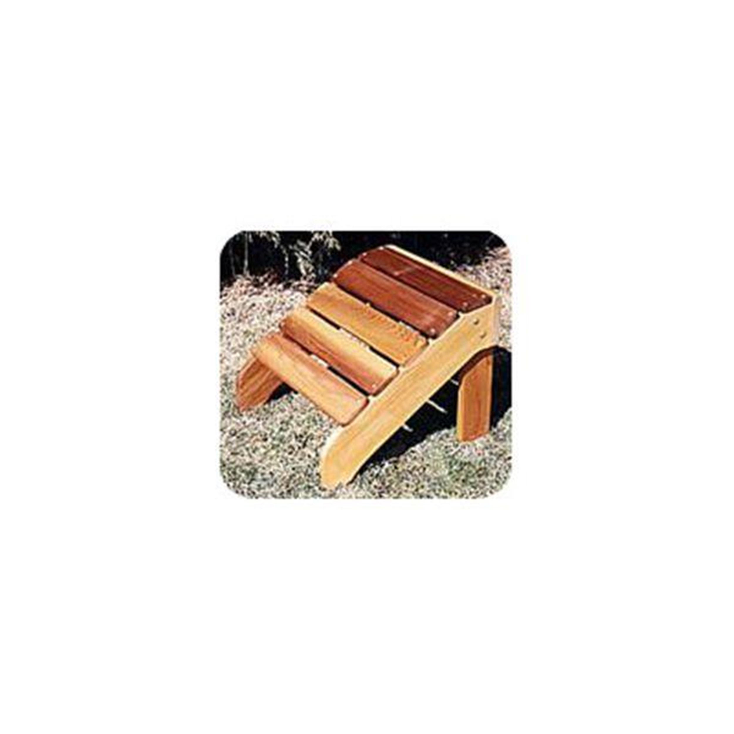 product: Woodcraft Woodworking Project Paper Plan to Build Classic Adirondack Footrest shown
