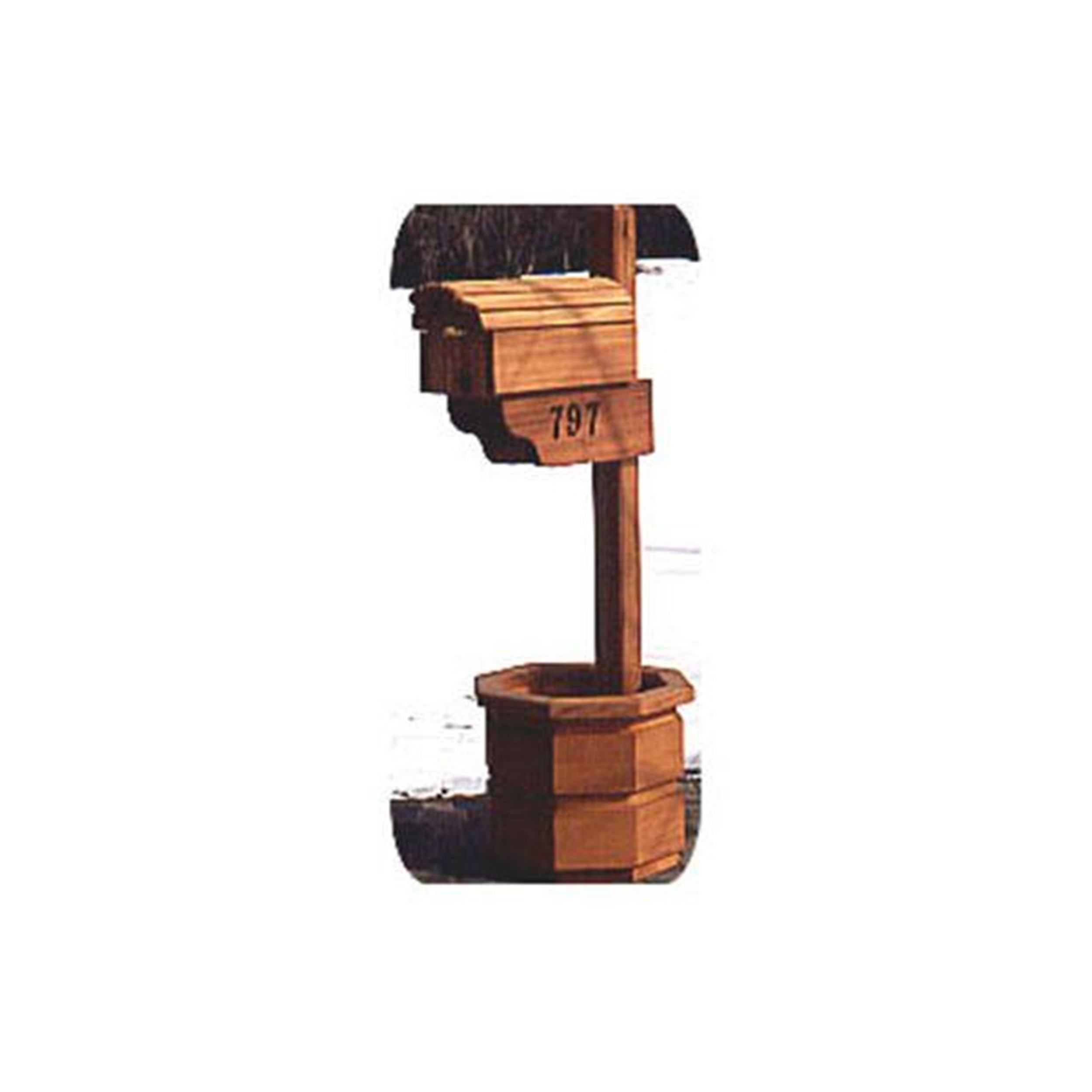 product: Woodcraft Woodworking Project Paper Plan to Build Country Mailbox with Planter shown