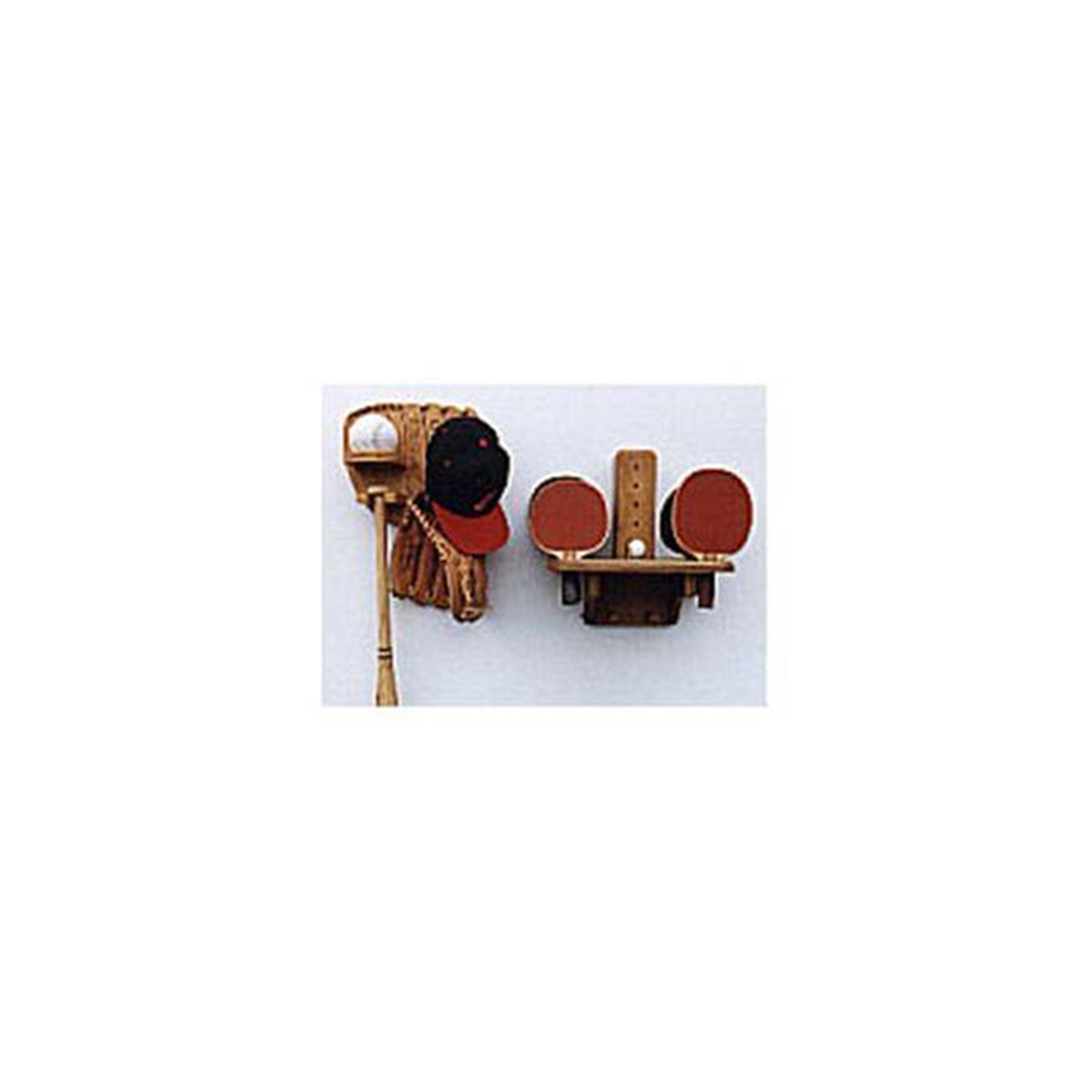 product: Woodcraft Woodworking Project Paper Plan to Build Ping Pong and Baseball Racks shown