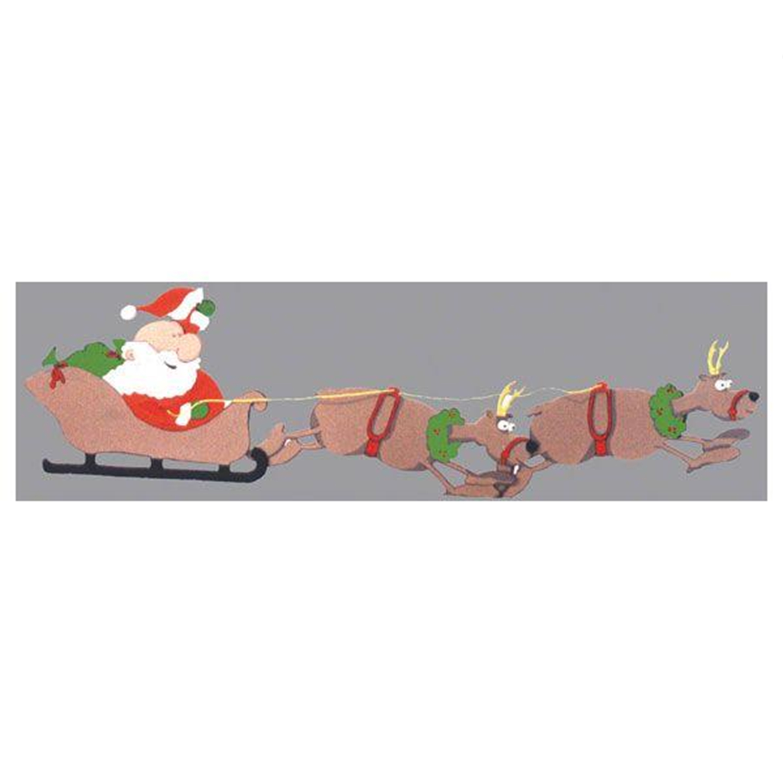 product: Woodcraft Woodworking Project Paper Plan to Build Santa and Reindeer shown