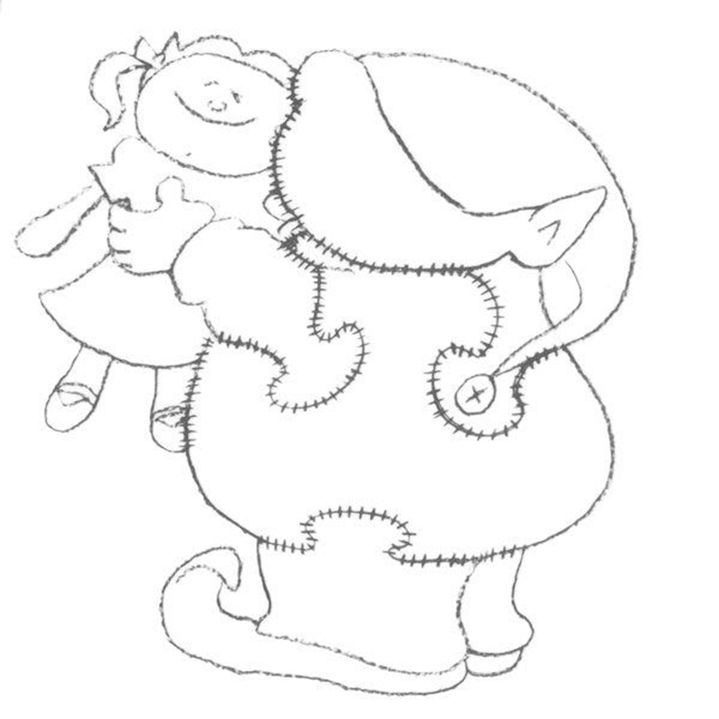 product: Woodcraft Woodworking Project Paper Plan to Build Elf Kissing Doll shown