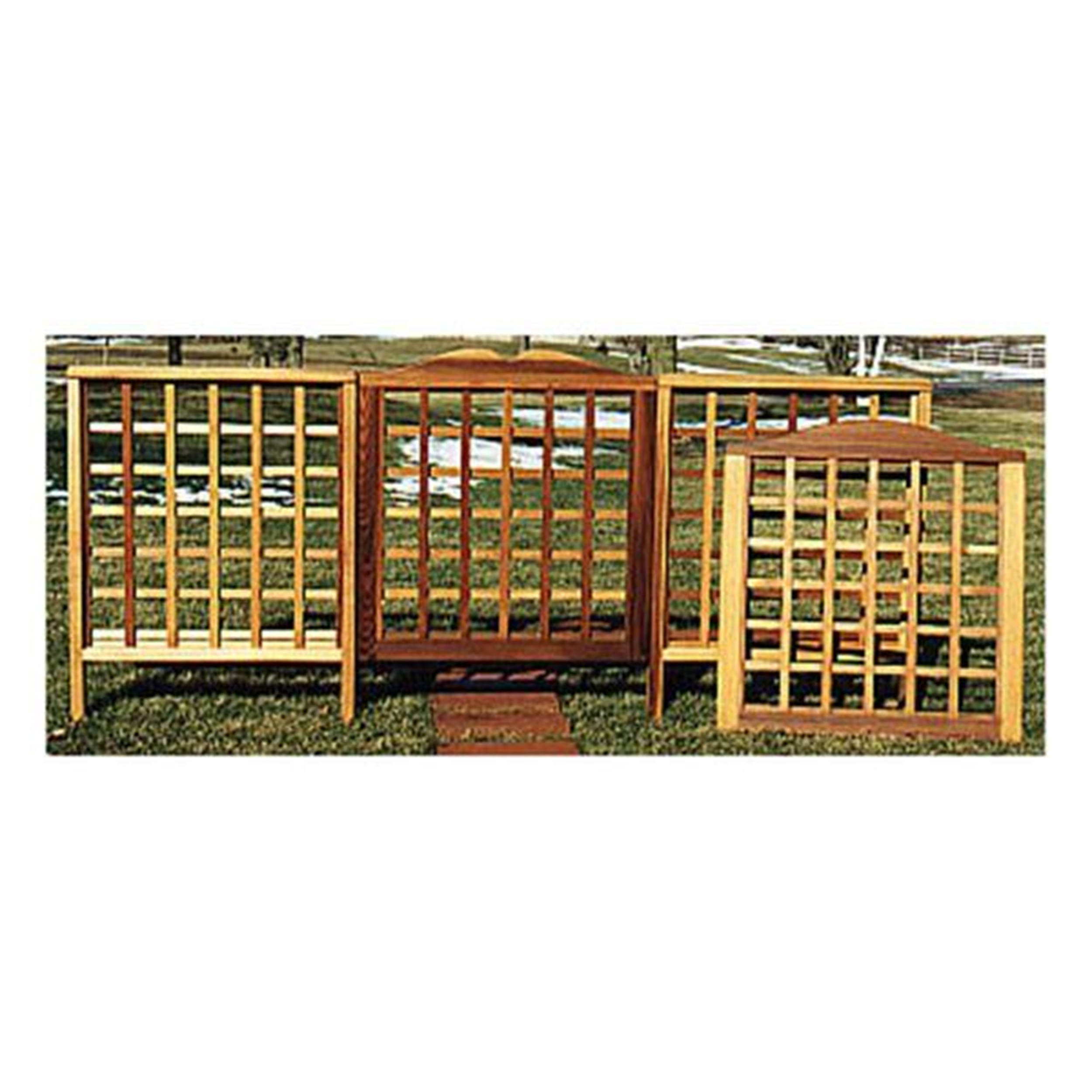 product: Woodcraft Woodworking Project Paper Plan to Build Trellis Fencing shown