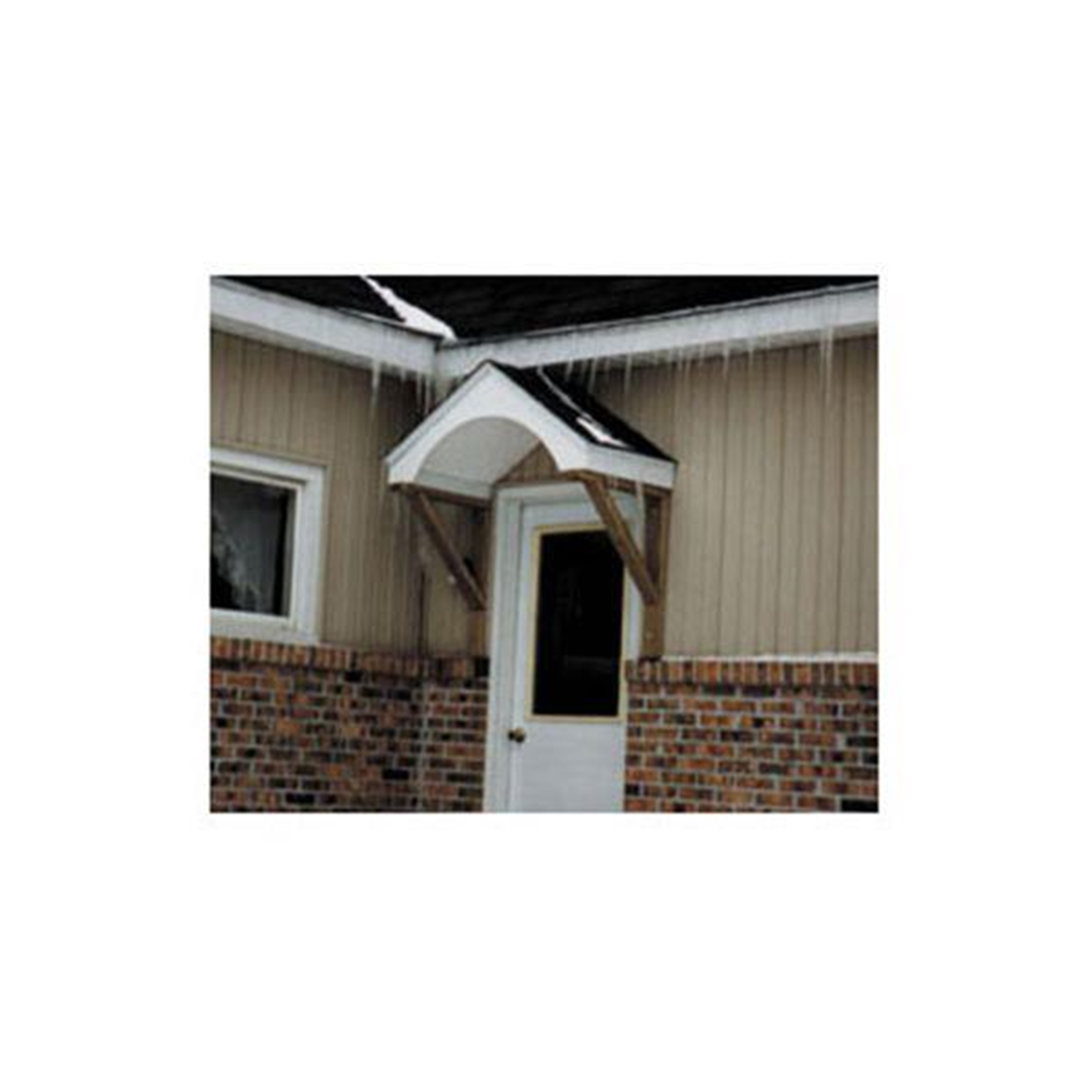 product: Woodcraft Woodworking Project Paper Plan to Build Doorway Shelter, Peaked Top shown