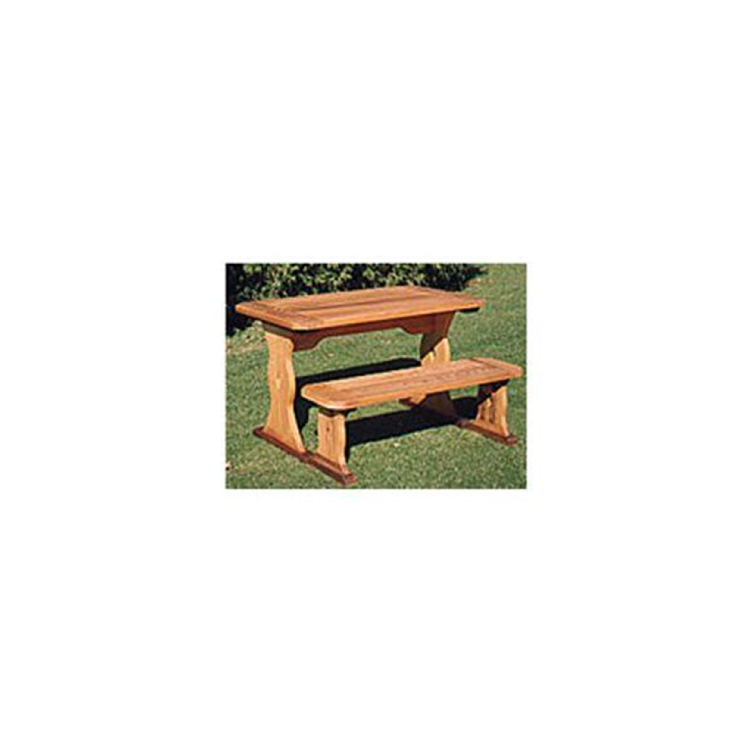 product: Woodcraft Woodworking Project Paper Plan to Build Table and Bench shown