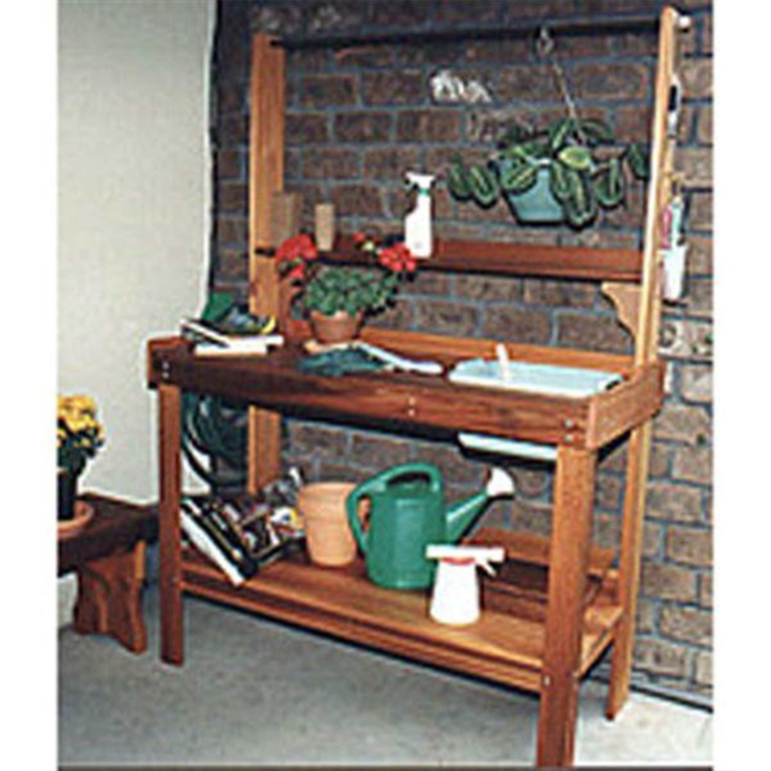 product: Woodcraft Woodworking Project Paper Plan to Build Potting Table shown