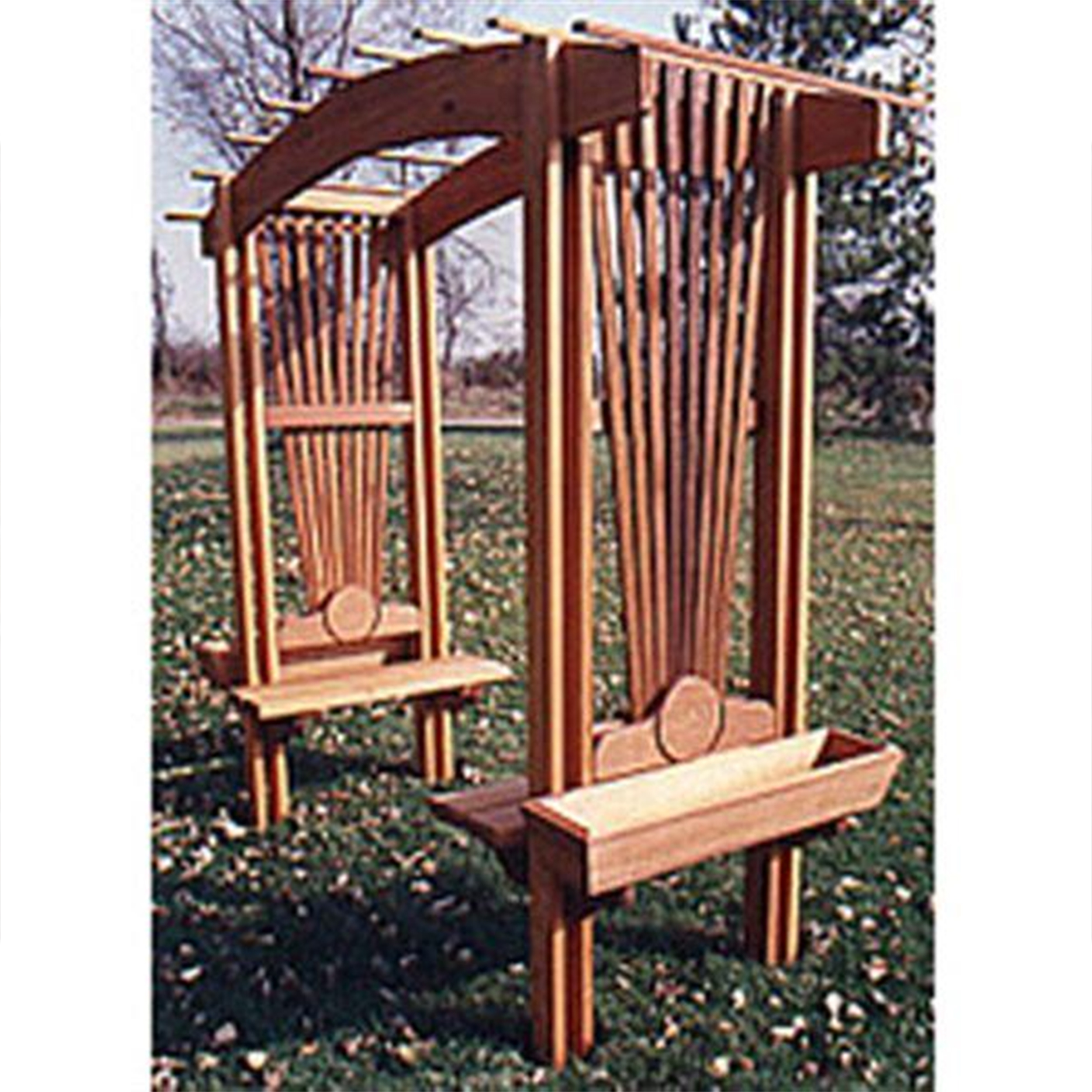 product: Woodcraft Woodworking Project Paper Plan to Build Sunburst Arbor shown