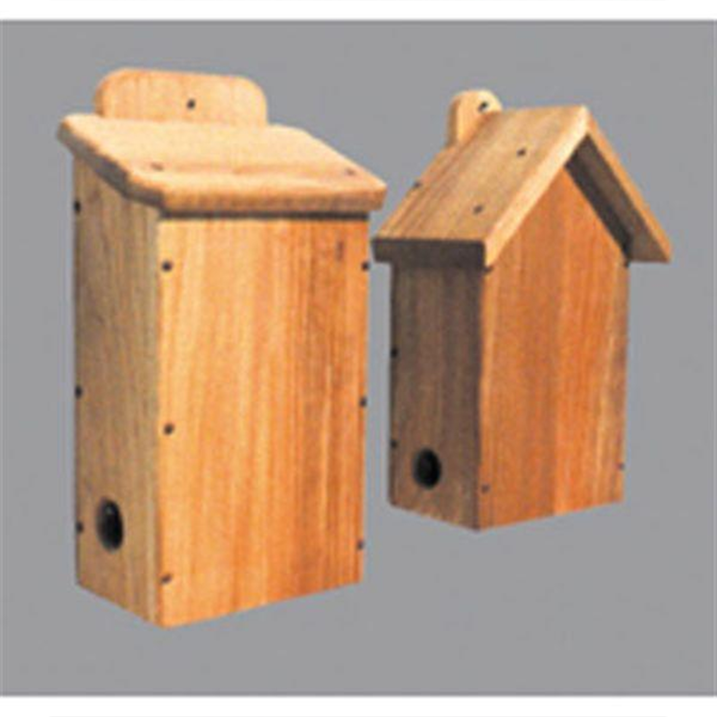 product: Woodcraft Woodworking Project Paper Plan to Build Two Bird Shelters shown