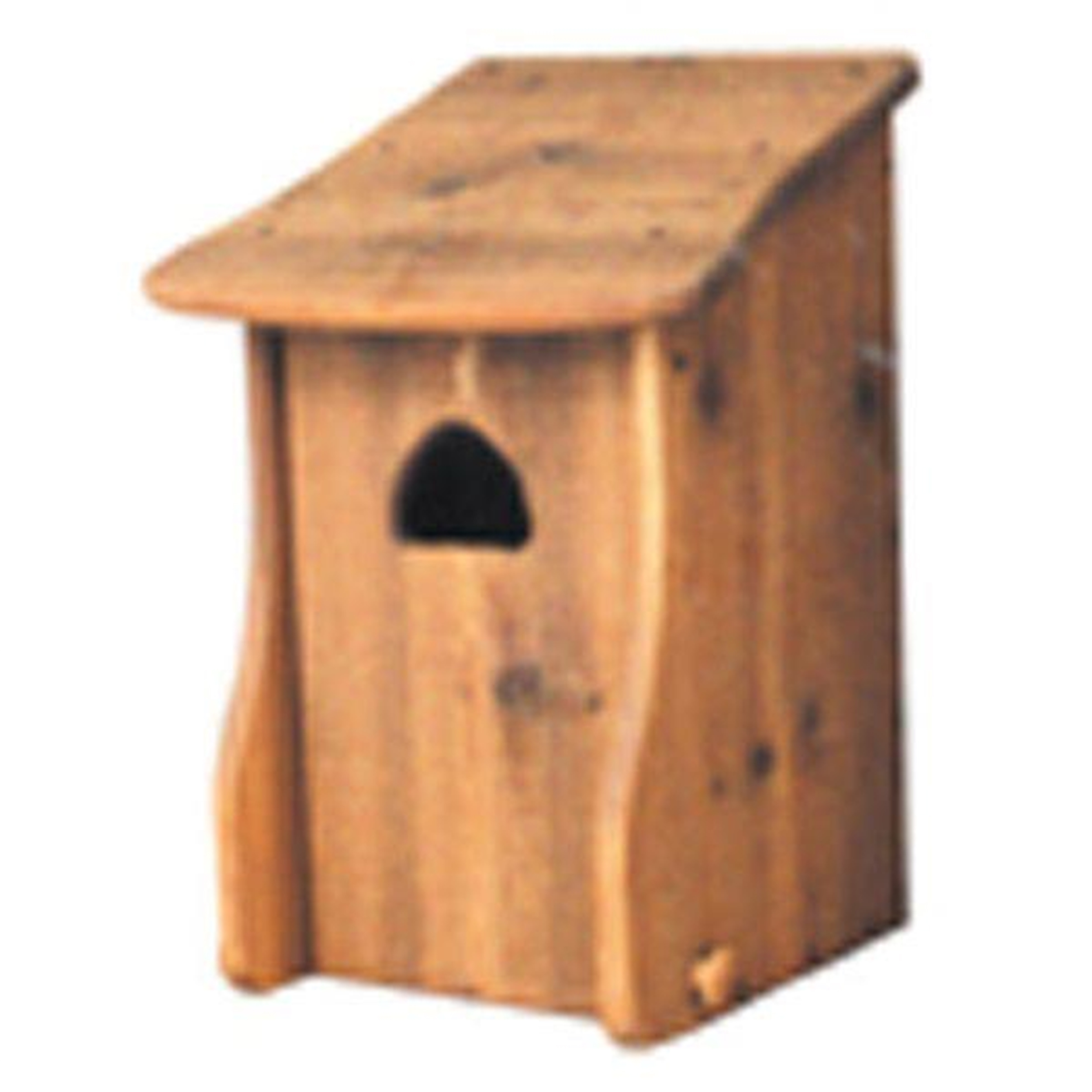 product: Woodcraft Woodworking Project Paper Plan to Build Wood Duck House with Slant Roof shown