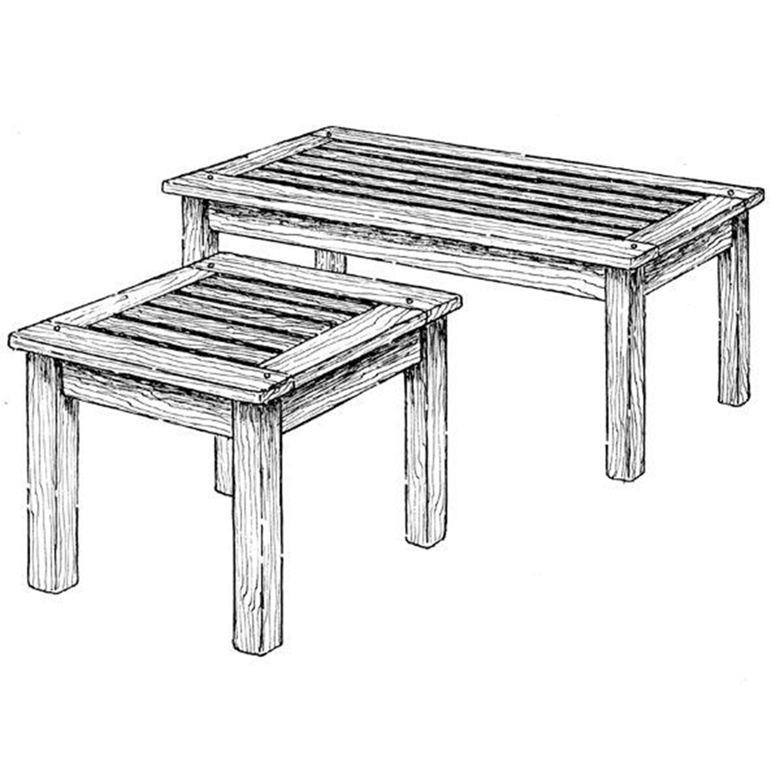 Woodworking Project Paper Plan To Build English Garden Tables