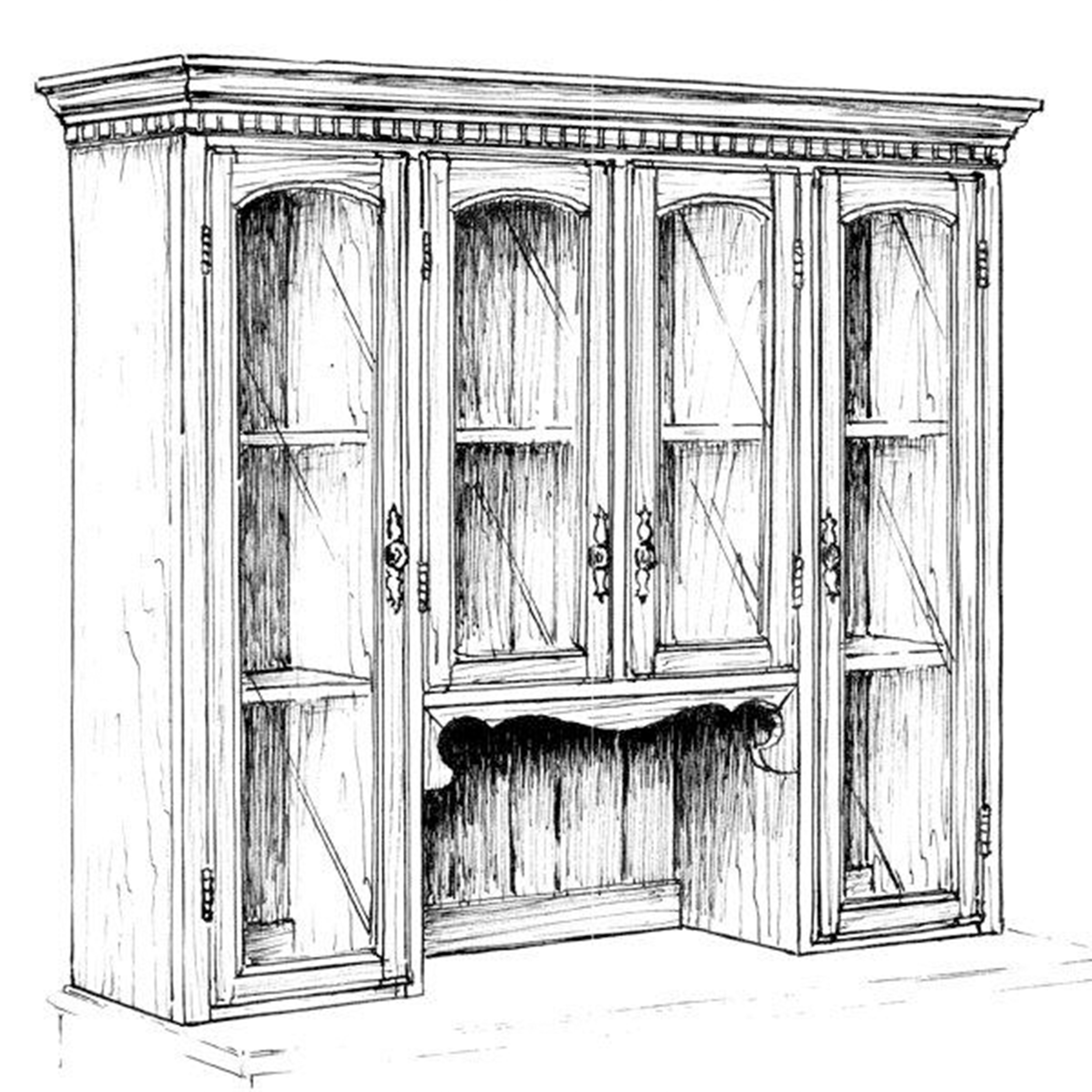 Woodworking Project Paper Plan To Build Large Hutch