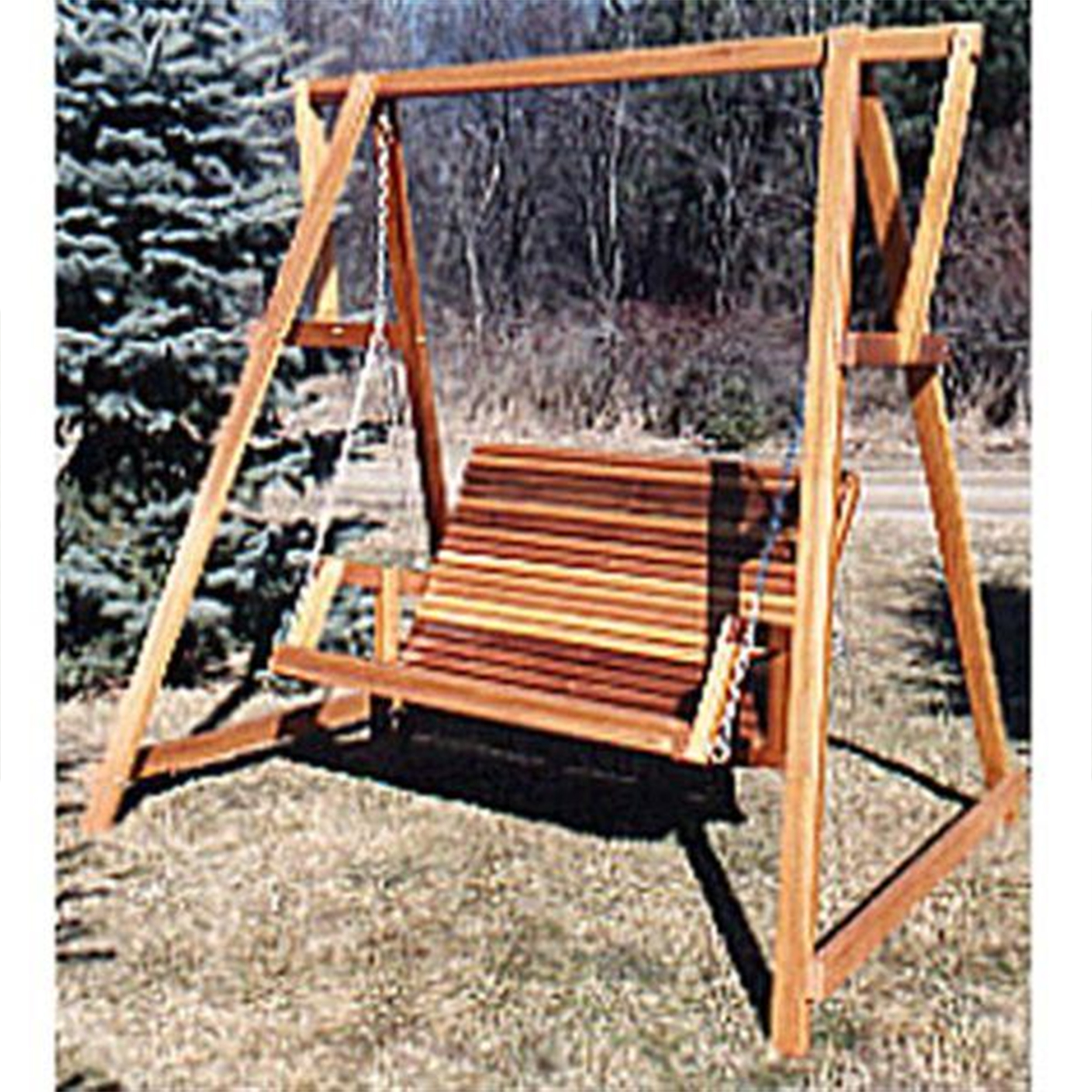 product: Woodcraft Woodworking Project Paper Plan to Build Patio Swing and Stand shown