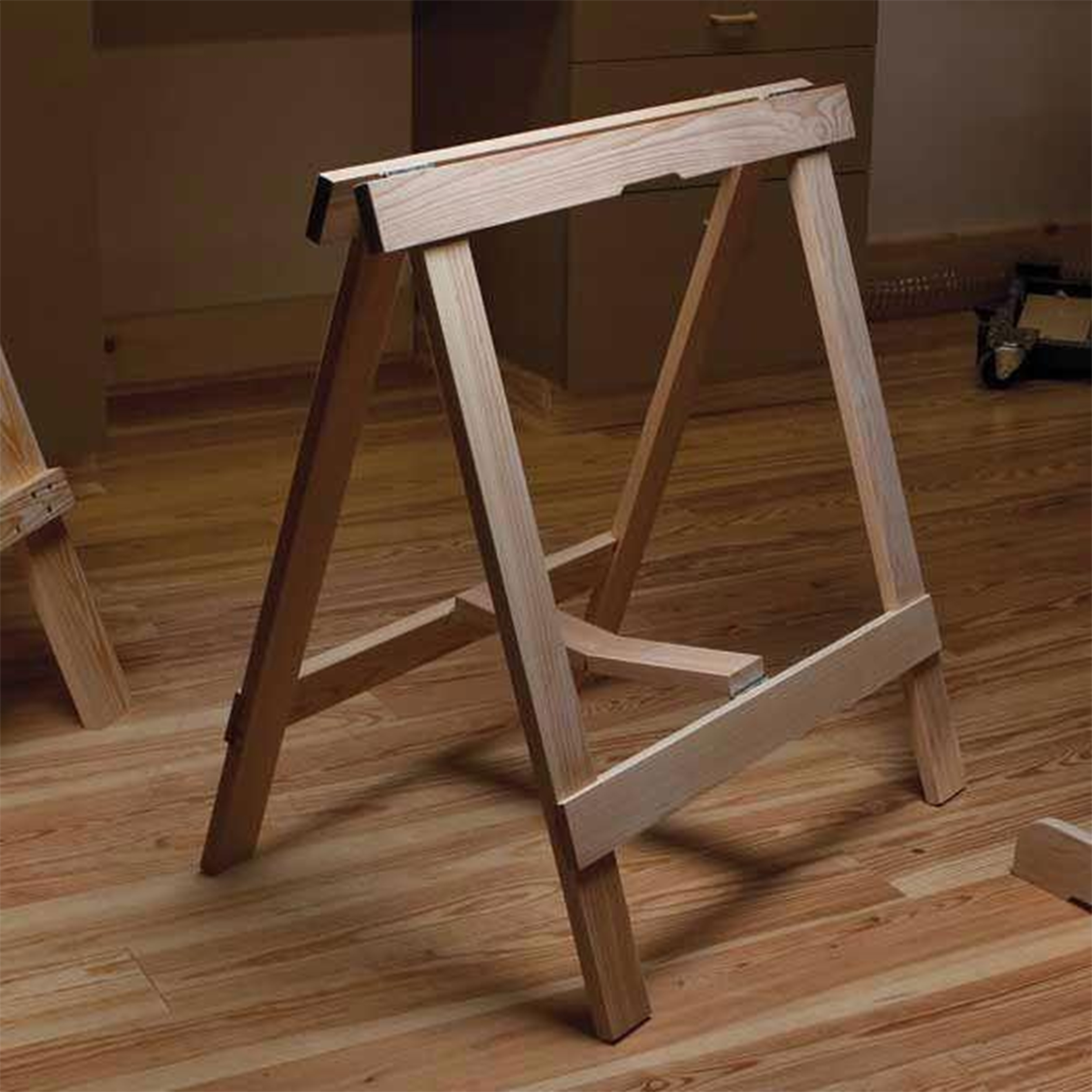 product: Woodcraft Magazine Woodworking Project Paper Plan to Build Sawhorse Roundup shown