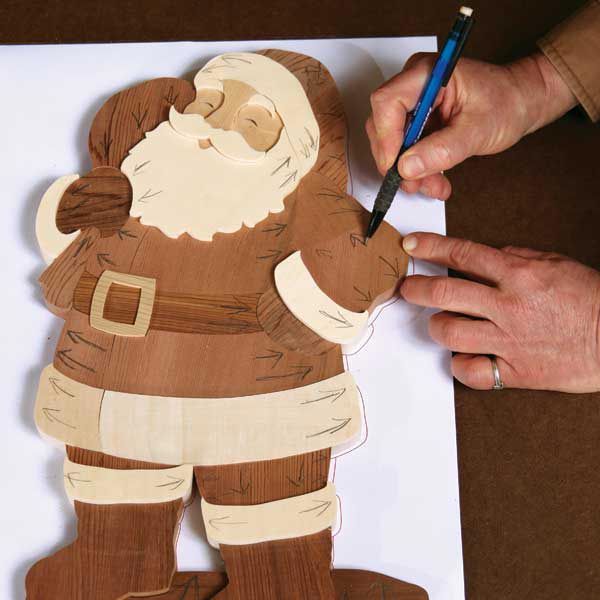 product: Woodcraft Magazine Intarsia Santa - Downloadable Plan shown