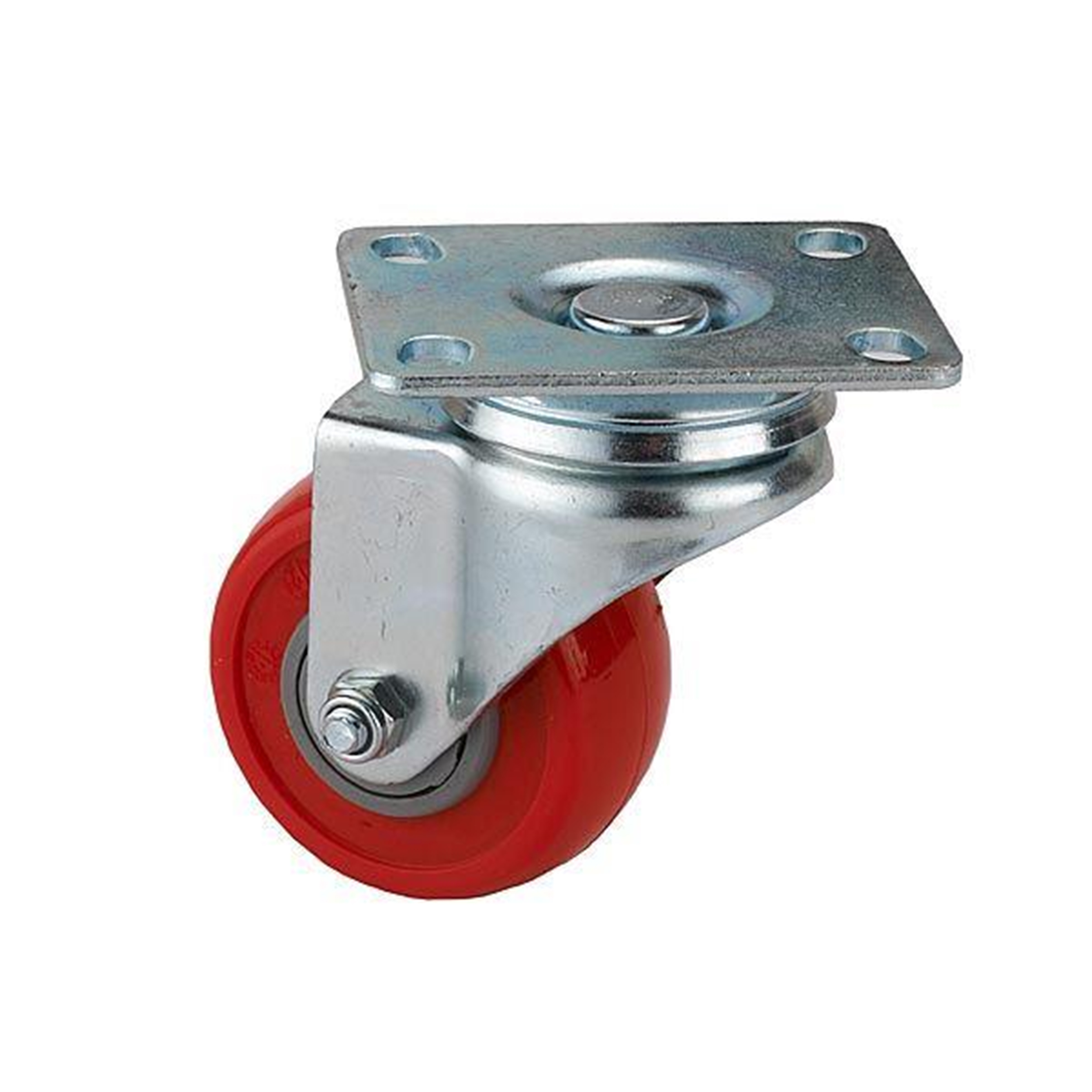 2-1/2" Caster, Swivel Plate With 4-hole Mounting 3-3/8" Tall