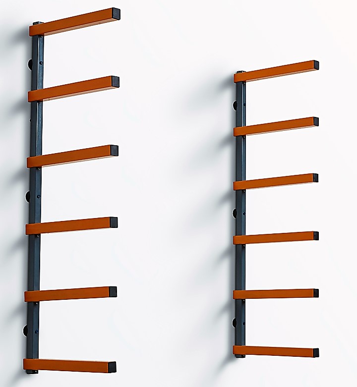 6 Shelf Wood Rack