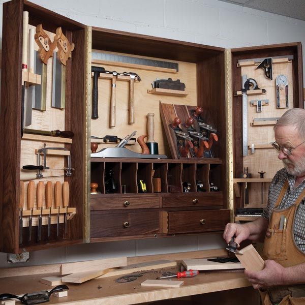 product: Woodcraft Magazine Hand Tool Cabinet - Downloadable Plan shown
