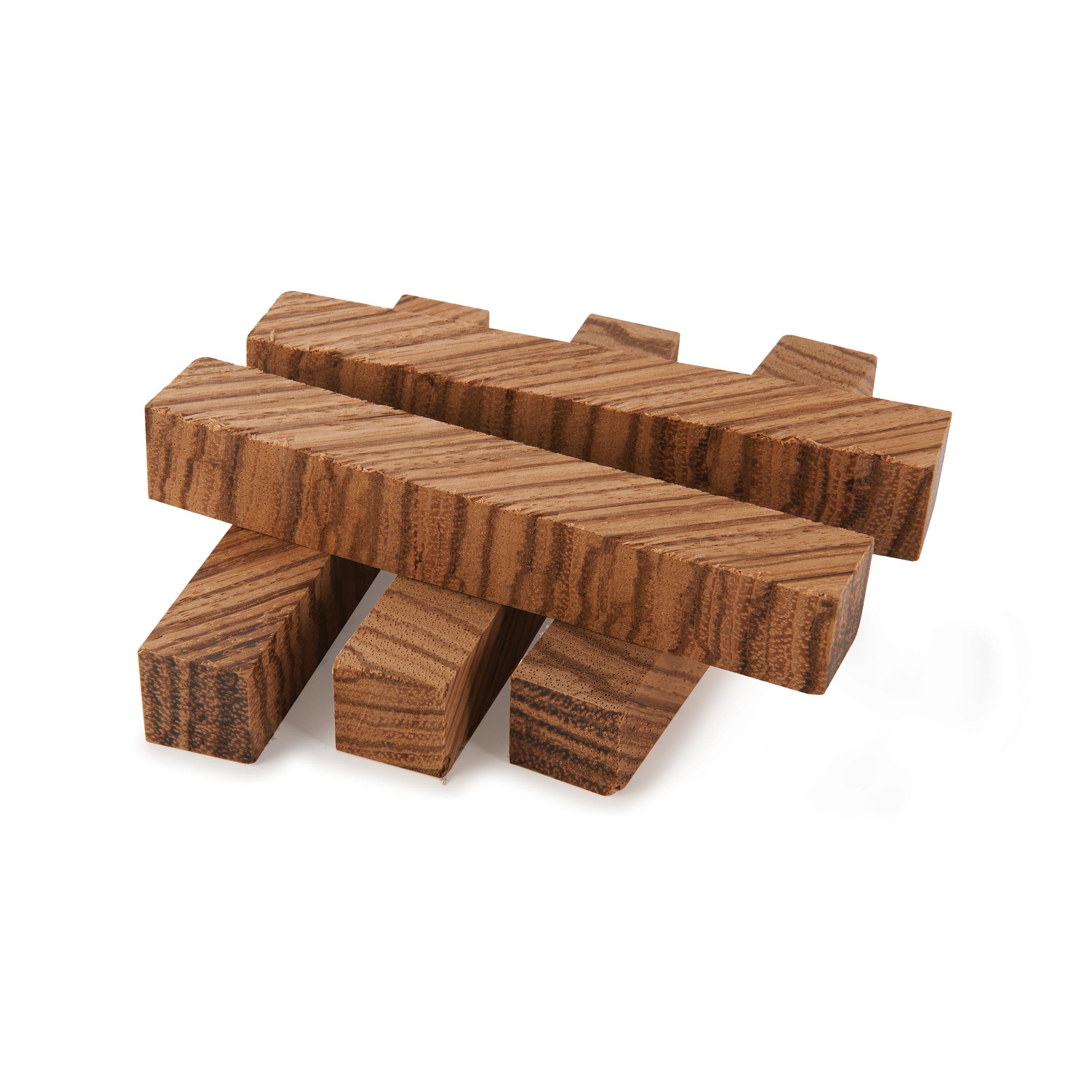 product: Woodcraft Woodshop Zebrawood Diagonal Cut Pen Blank - 3/4
