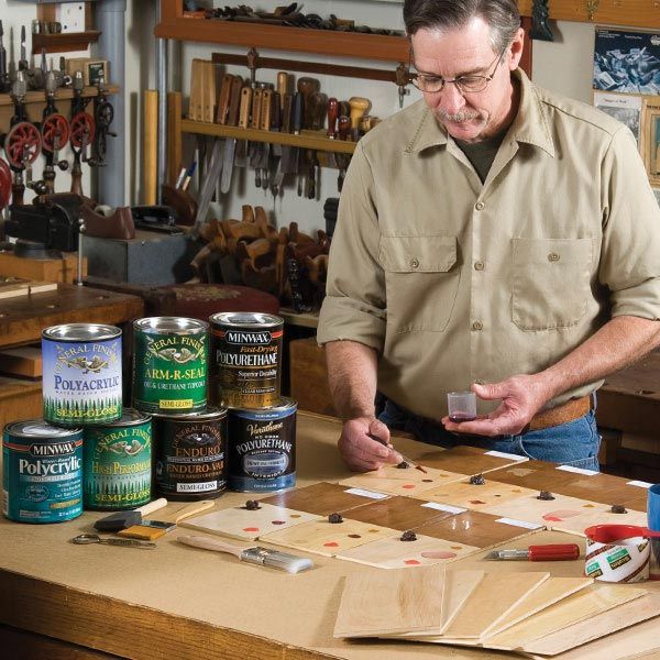 product: Woodcraft Magazine Finish Test Water vs Oil - Downloadable Technique shown