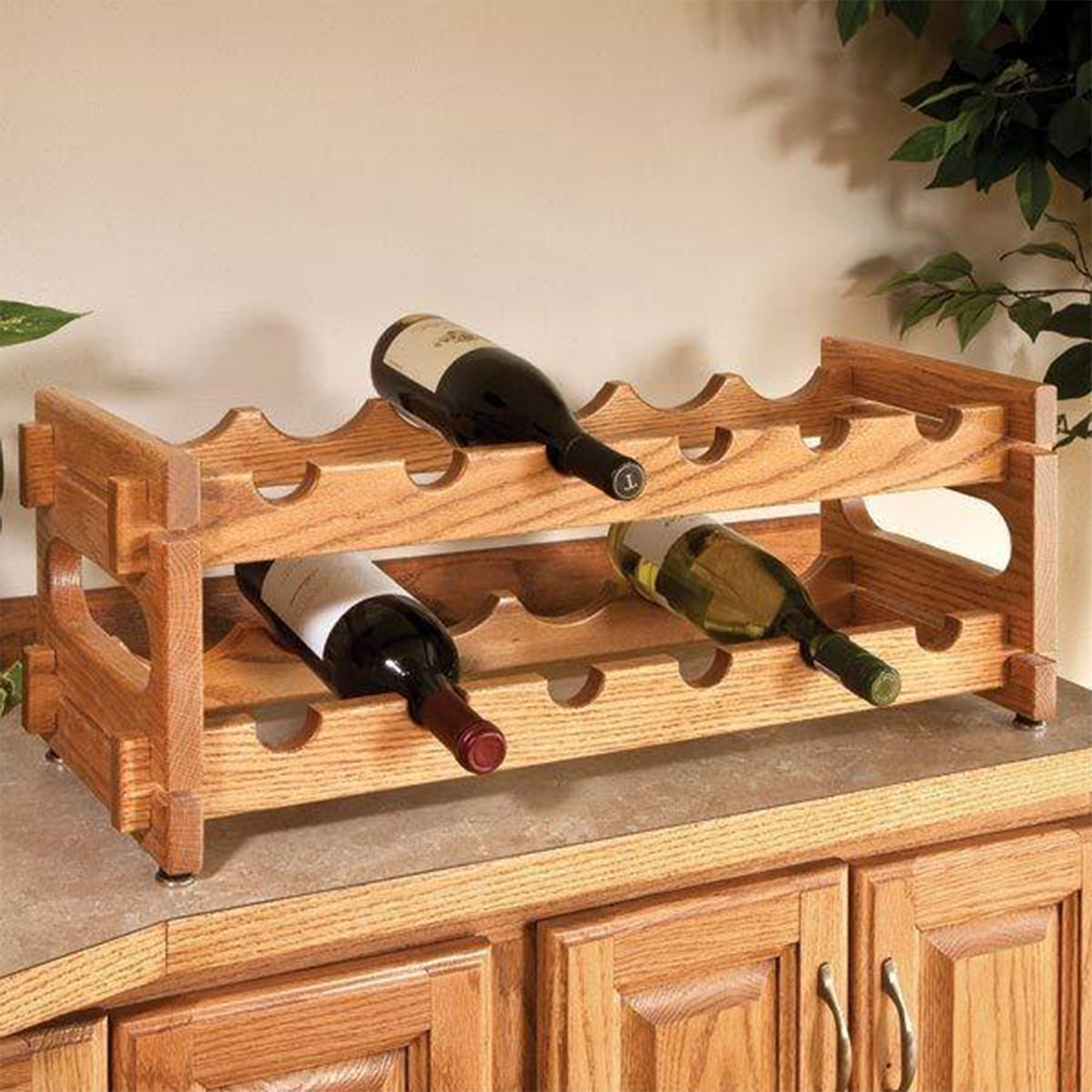 product: Woodcraft Magazine Woodworking Project Paper Plan to Build Stackable Wine Racks shown